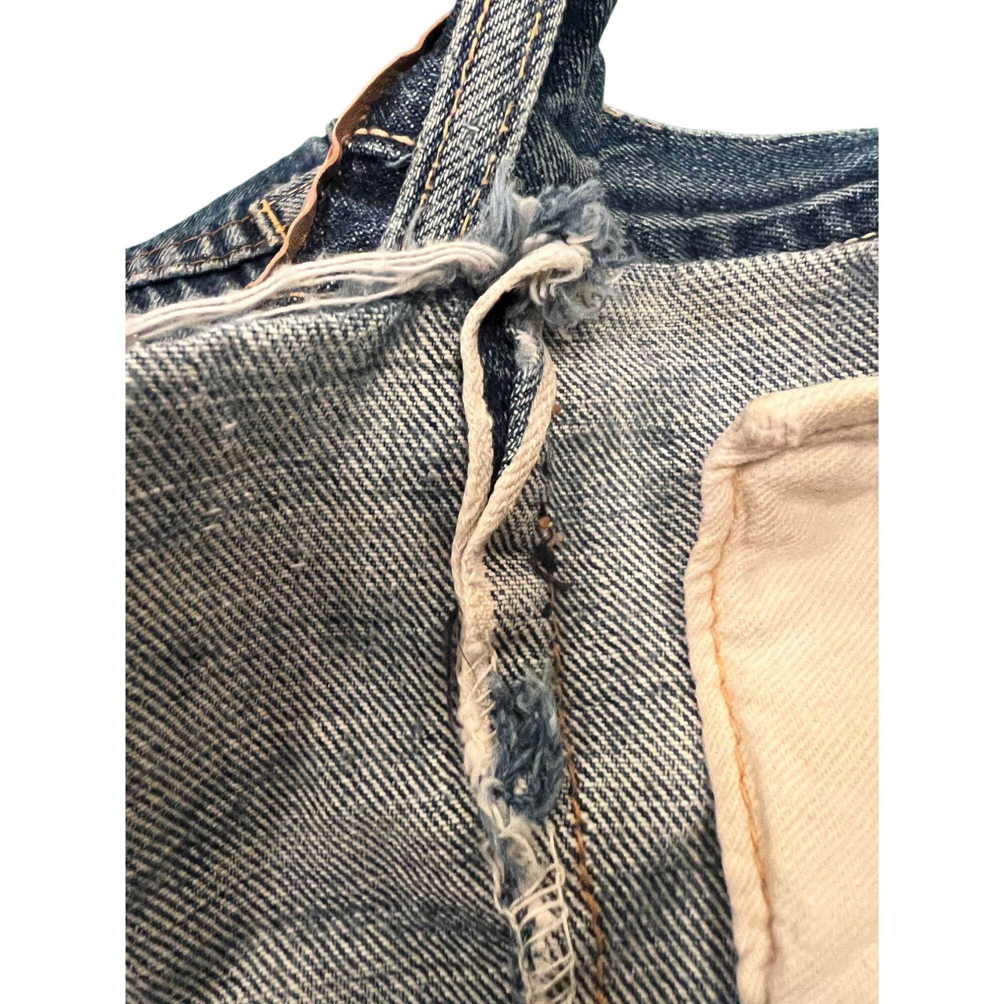 Levi's Vintage Levis Distressed Denim Shorts W/ Rolling Stones Patc Size 28" / US 6 / IT 42 - 5 Thumbnail