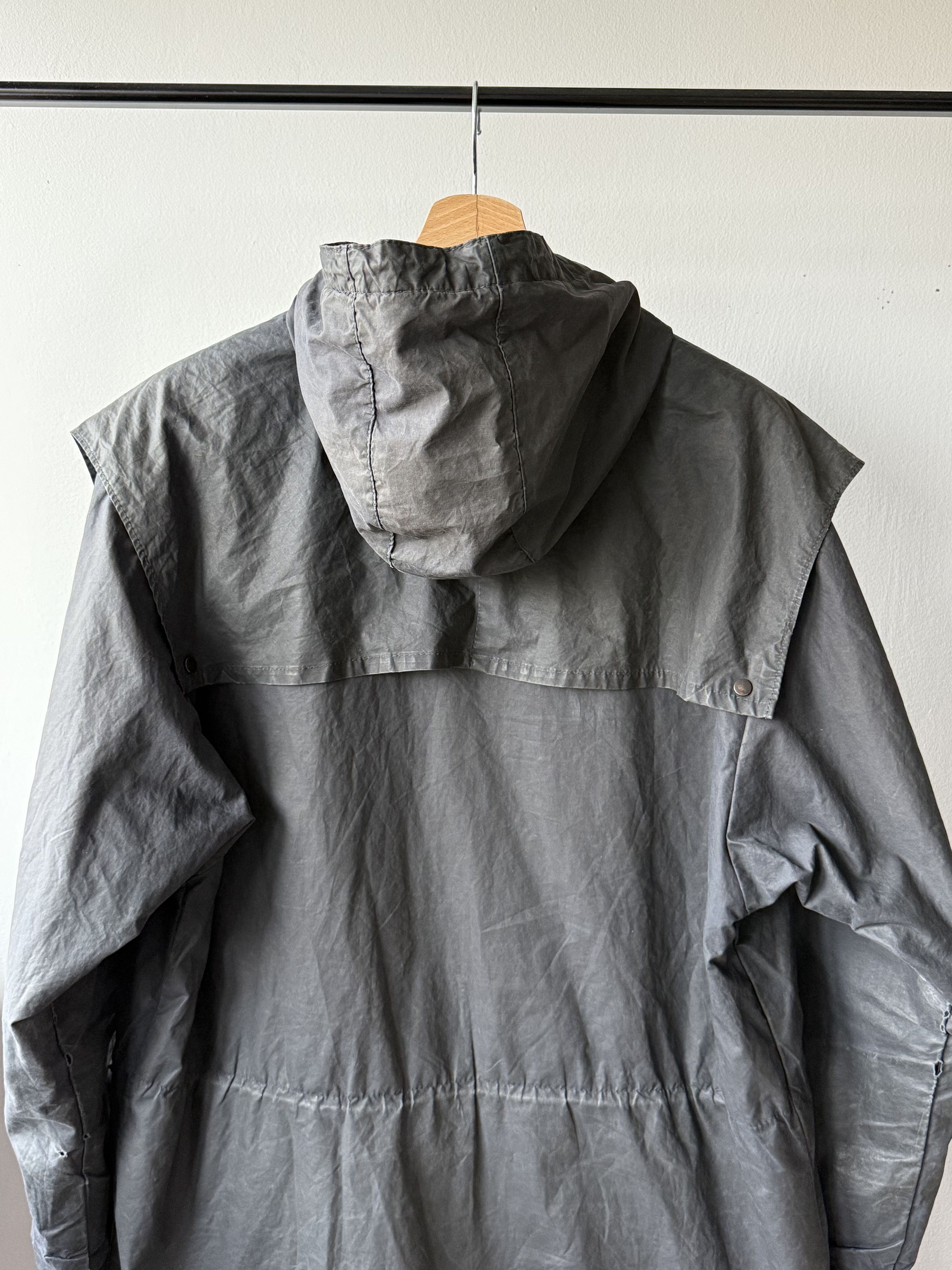 Barbour Vintage Barbour A6 Lined Durham Waxed Cotton Hooded Jacket Size US M / EU 48-50 / 2 - 5 Thumbnail
