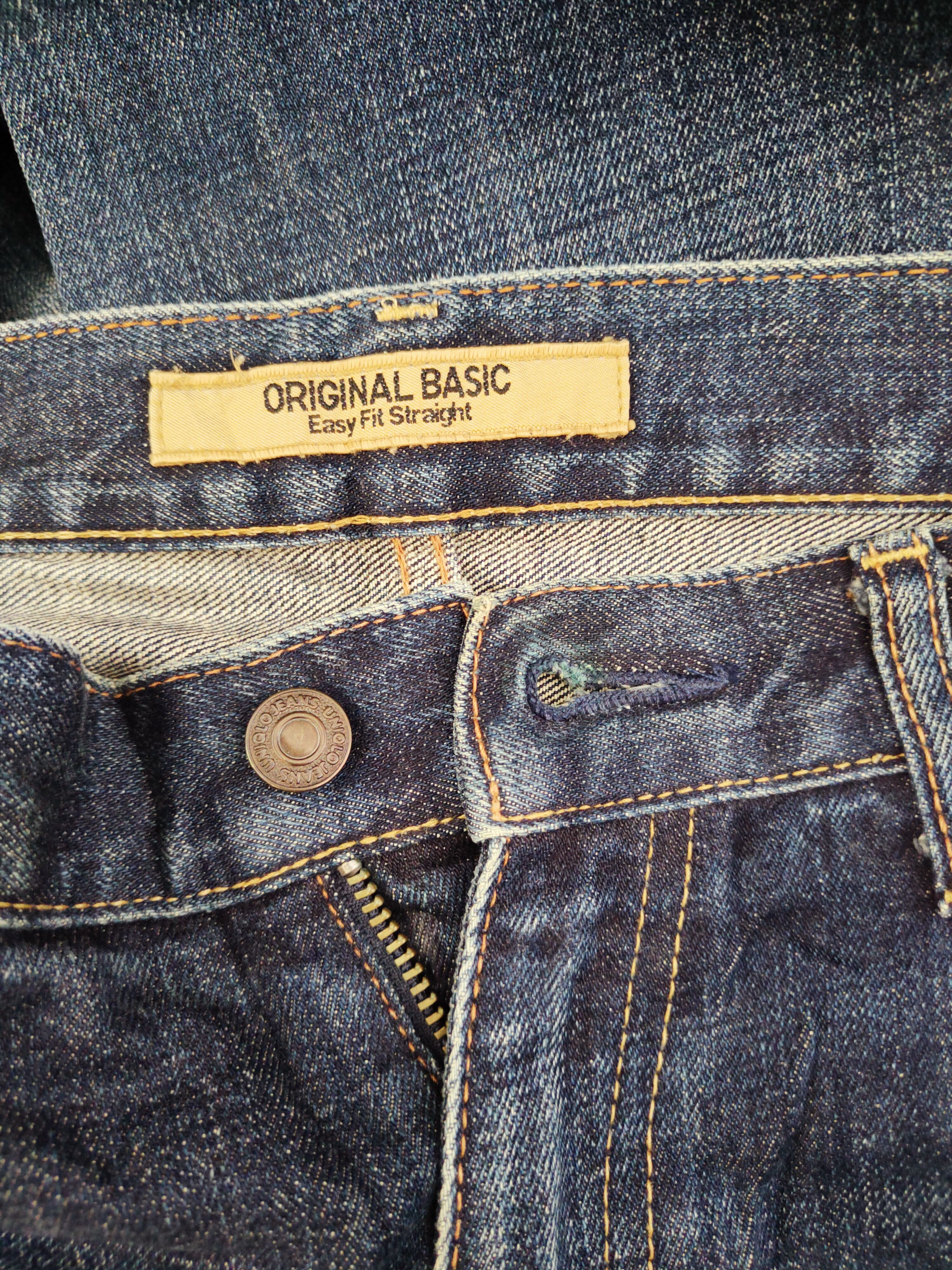 Japanese Brand Uniqlo Dark Blue Distressed Ripped Jeans #S2656 Size US 35 - 15 Thumbnail