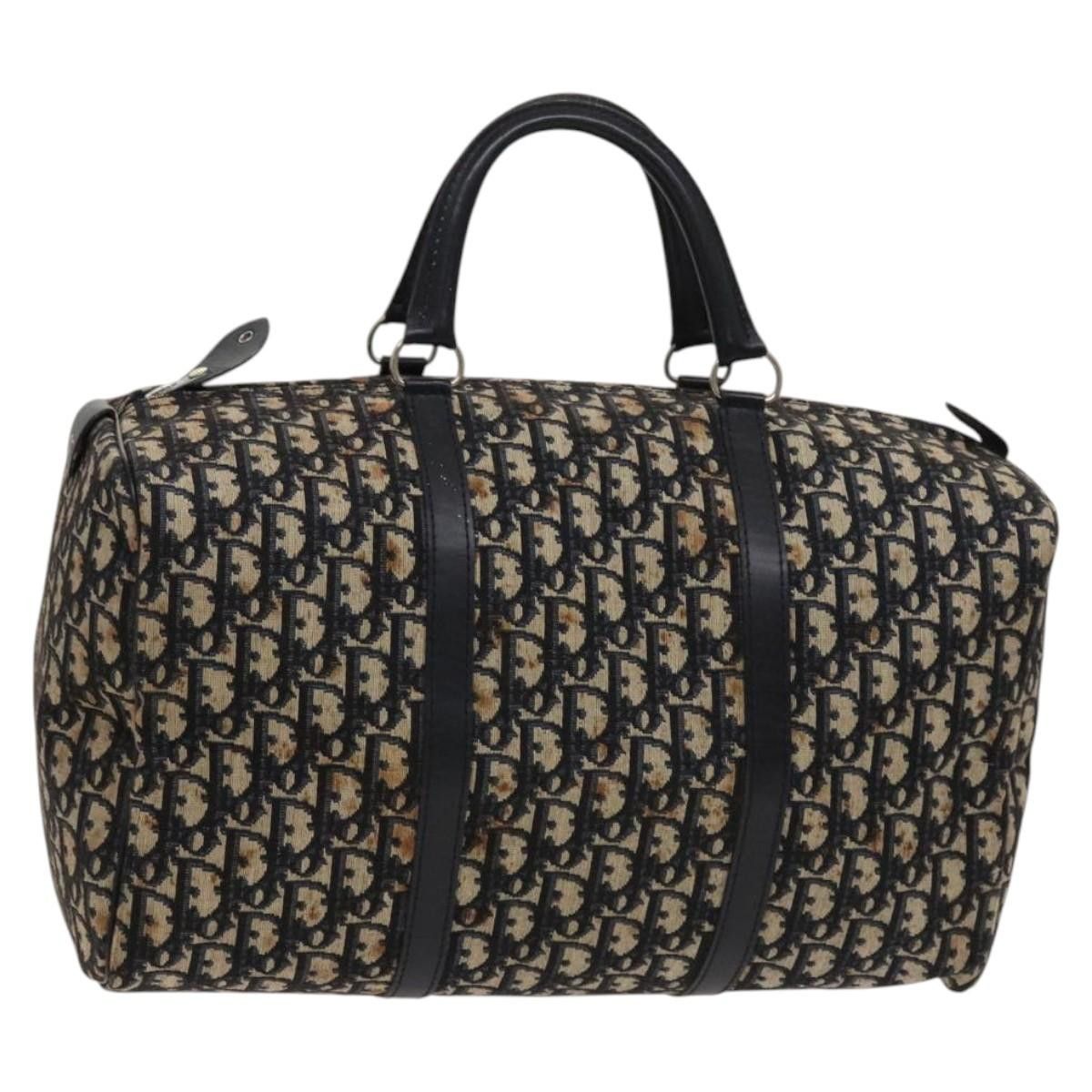 Dior DIOR Trotter Canvas Mini Boston Bag Navy Silver Size ONE SIZE - 1 Thumbnail