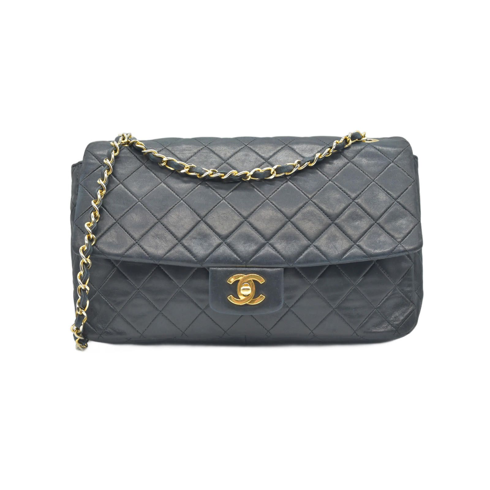 Chanel Chanel 1990-1991 Vintage Jumbo Single Flap Bag - 24K Gold Size ONE SIZE - 1 Thumbnail