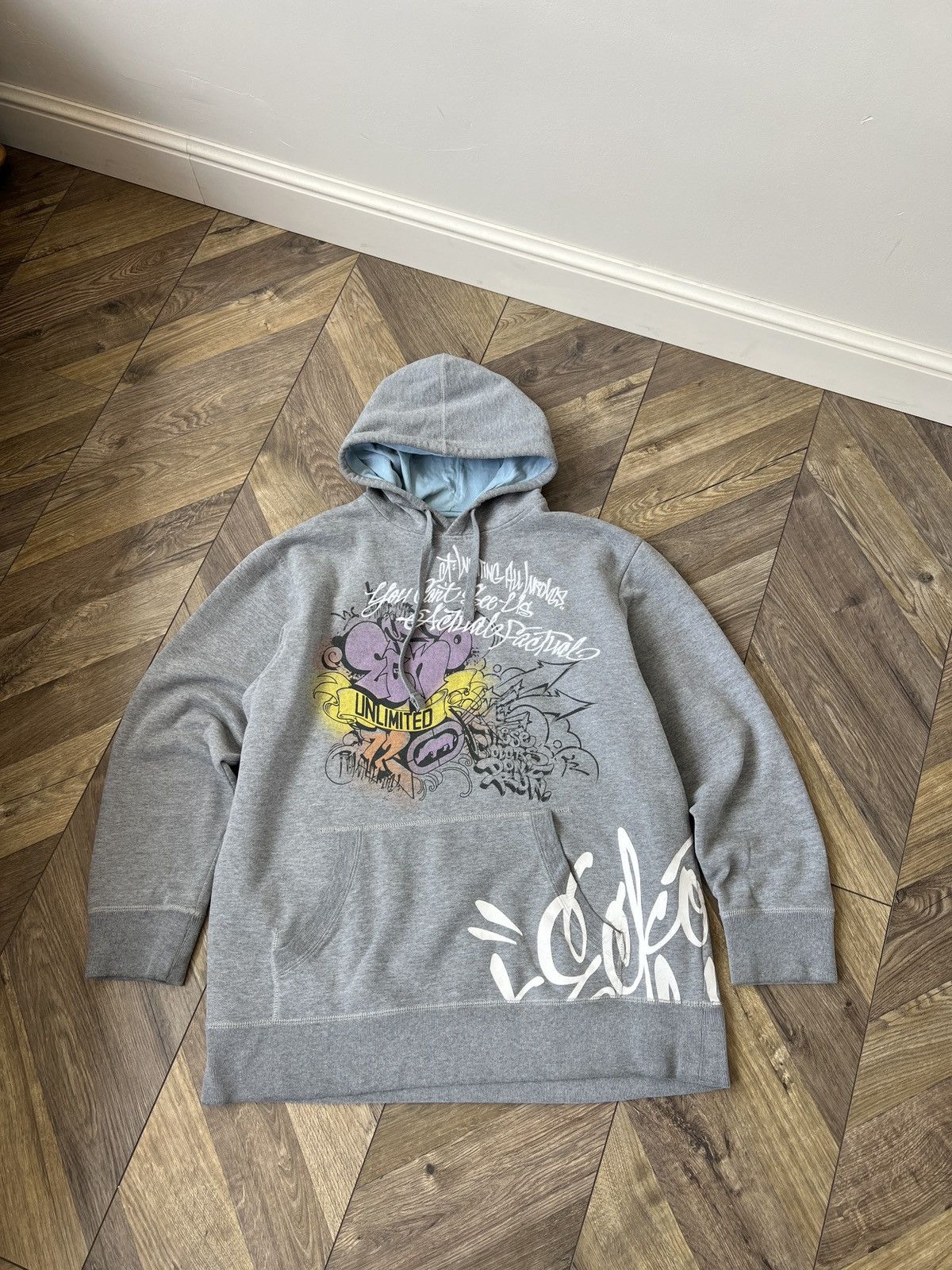 Ecko Unltd. Vintage Ecko Overprinted Streetwear Hoodie Size US XL / EU 56 / 4 - 4 Thumbnail