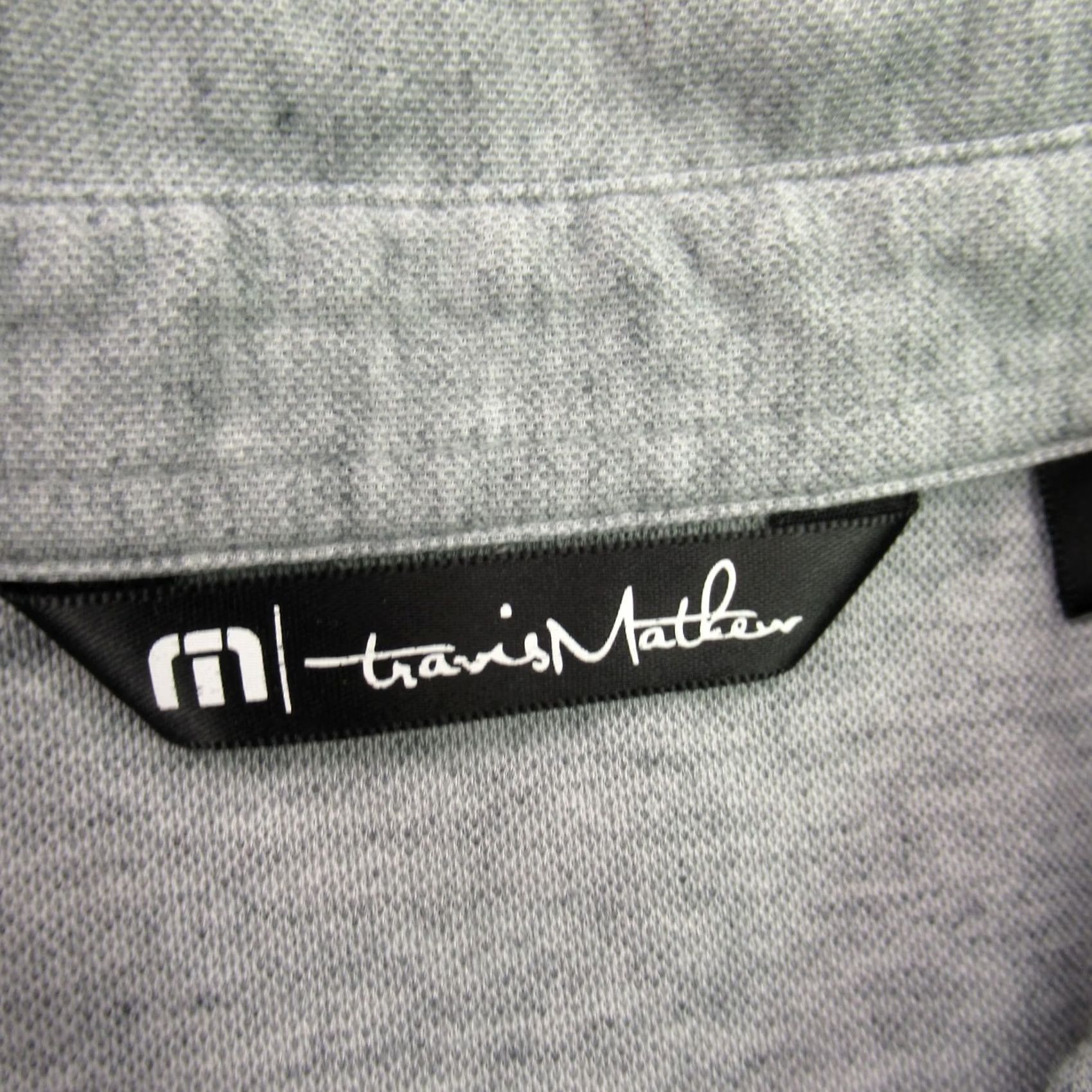 TravisMathew Travis Mathew Polo Golf Shirt Striped Gray Short Sleeve Lightweight | Mens L Shirt Size US L / EU 52-54 / 3 - 3 Thumbnail