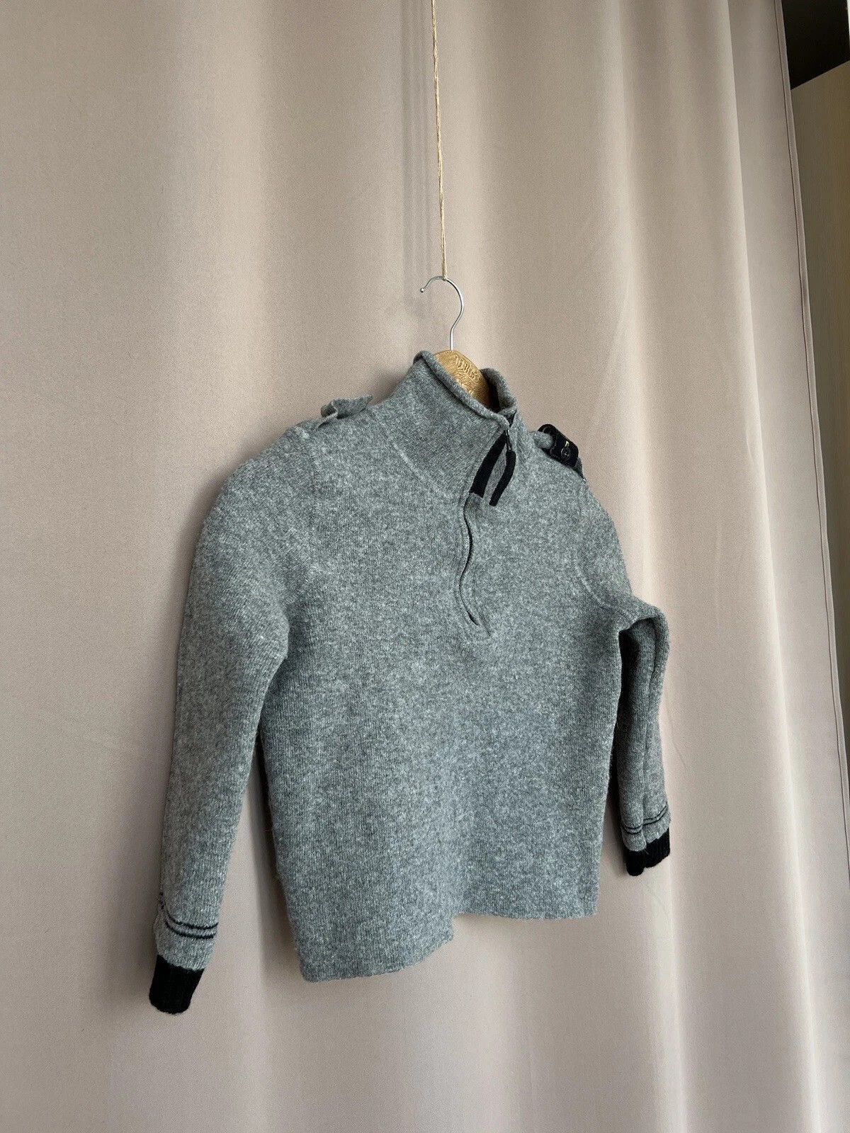 Stone Island Stone Island Junior 1/4 Zip Wool Sweater Kids Size 10/140 Size US XXS / EU 40 - 3 Thumbnail