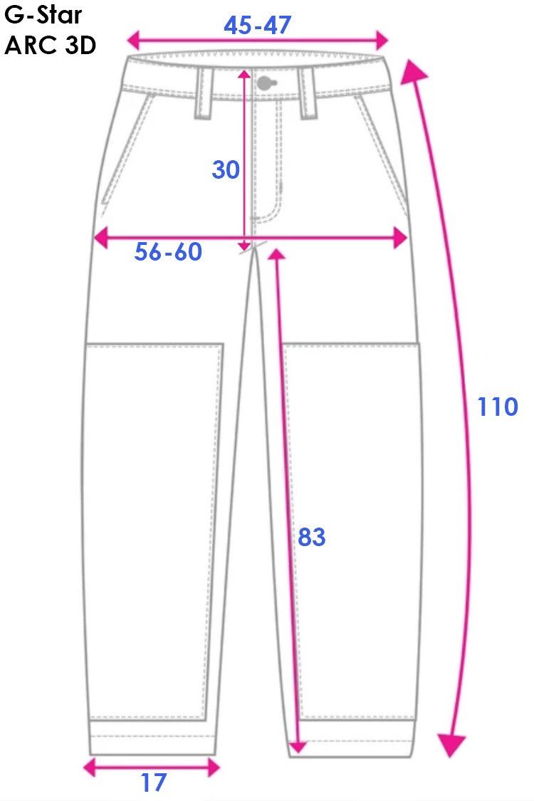 Designer × G-Star G Star Raw ARC 3D Tapered Jeans Denim Grey Mens 32 x 34 Size US 32 / EU 48 - 17 Thumbnail