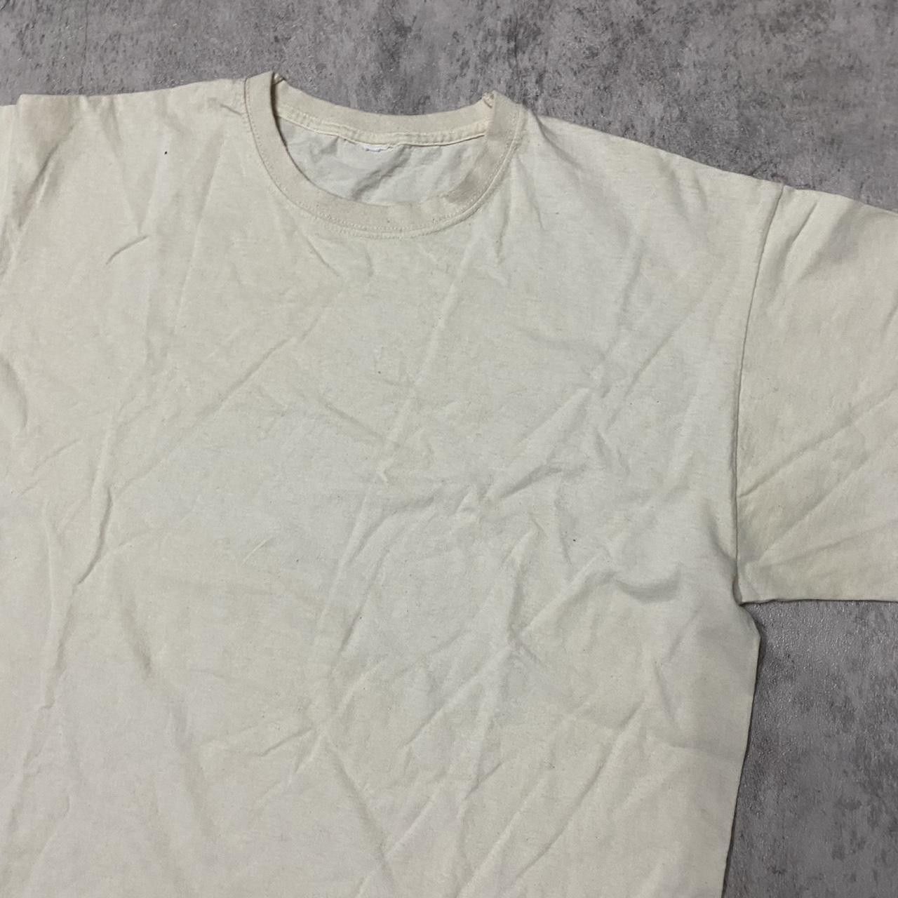 Other White vintage 90s cotton t-shirt with a worn look tshirt Size US L / EU 52-54 / 3 - 2 Thumbnail