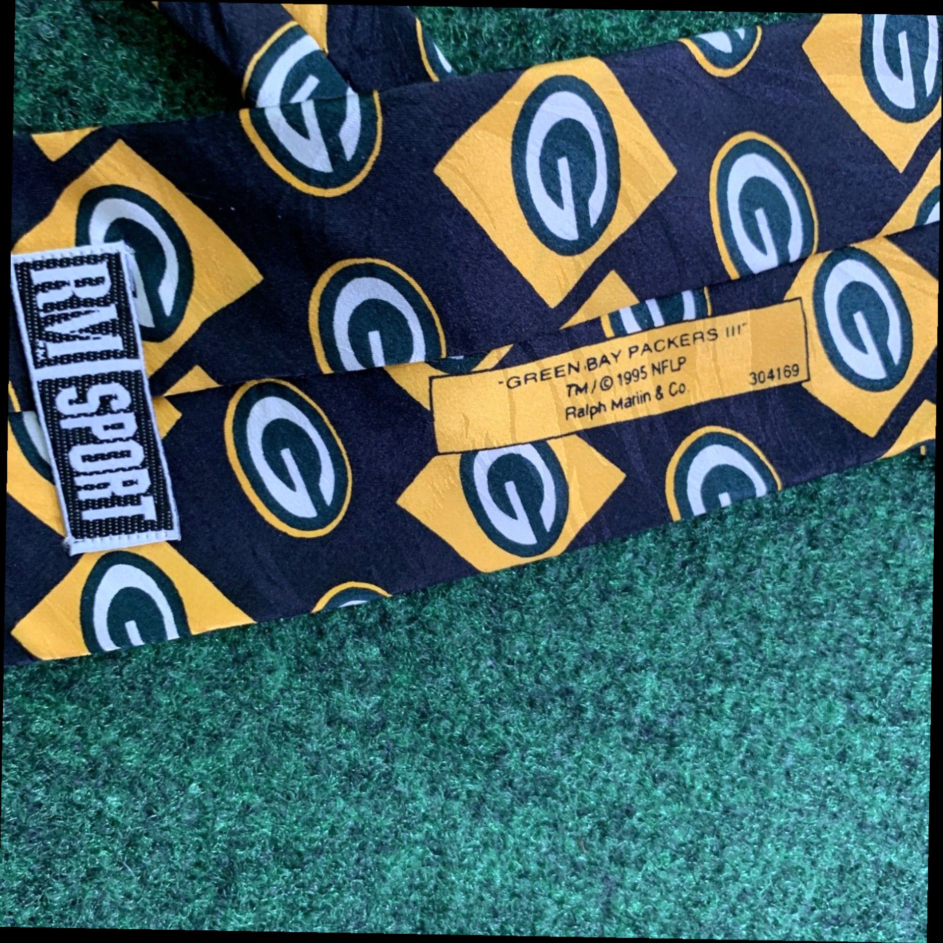 Vintage Vintage Green Bay Packers RM Sport 100% Silk Mens Neck Tie Made in the USA 1995 Size ONE SIZE - 5 Thumbnail