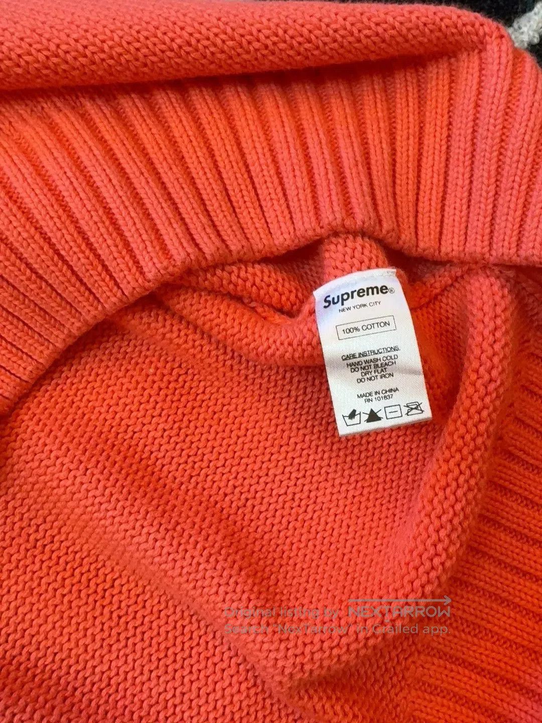 Supreme Supreme Orange Pullover Sweater. Size US XL / EU 56 / 4 - 7 Thumbnail