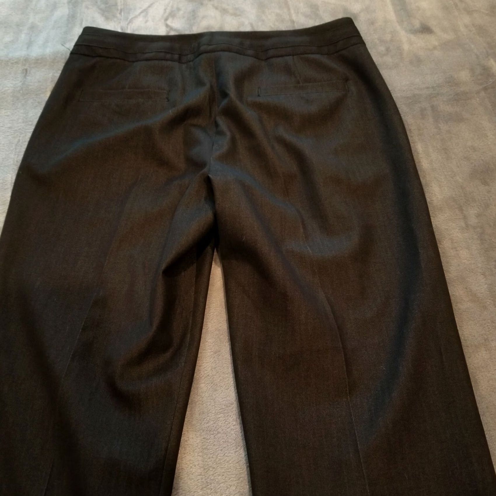 Vintage Sharagano Brown High Rise Straight Leg Dress Pants Stretch Size 8 Women's Slim Casual Pants with Pockets Size 30" / US 8 / IT 44 - 2 Thumbnail
