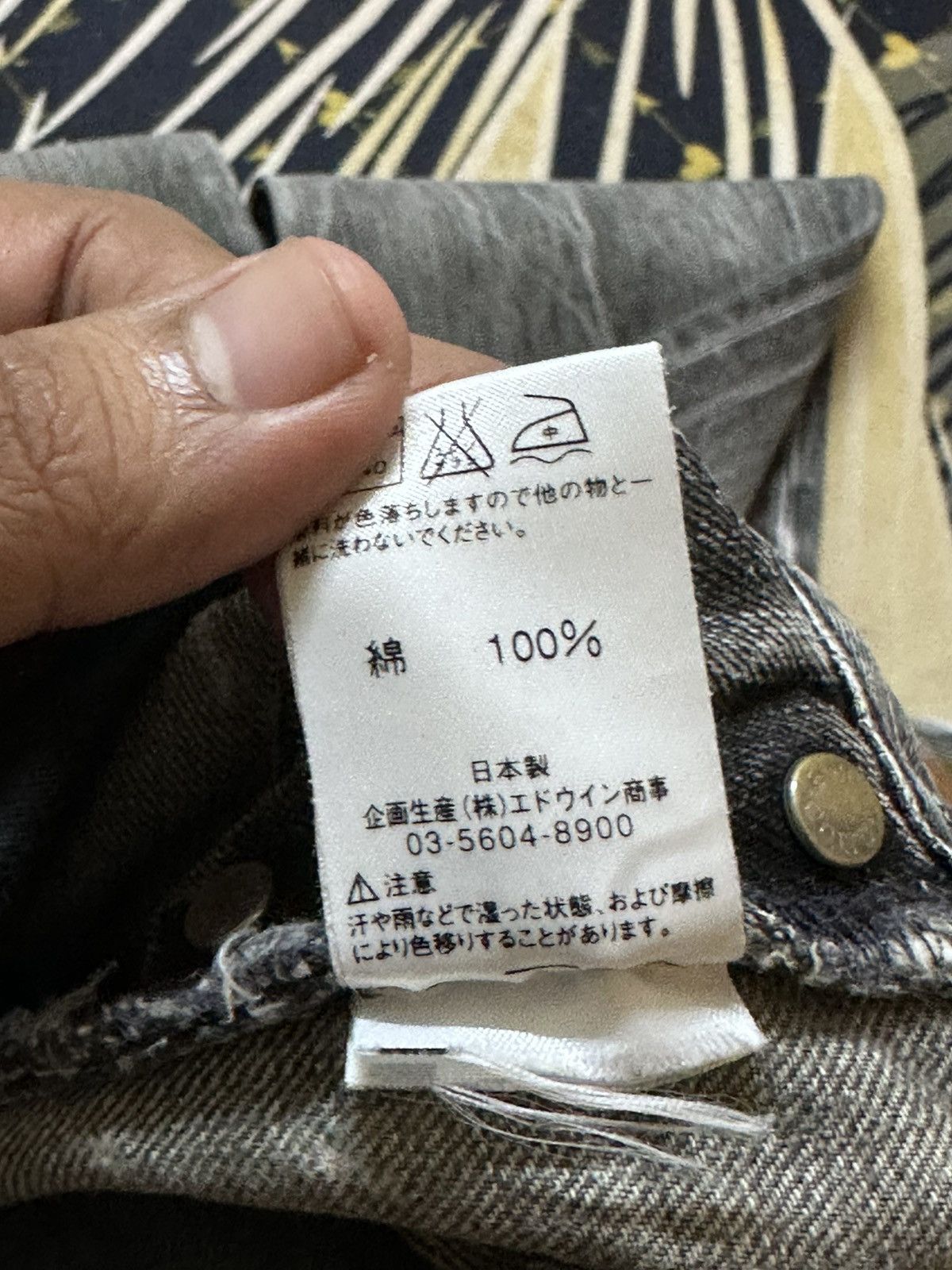 Edwin Vintage Edwin Black Faded Ripped Grunge Distressed Denim Size US 30 / EU 46 - 8 Thumbnail