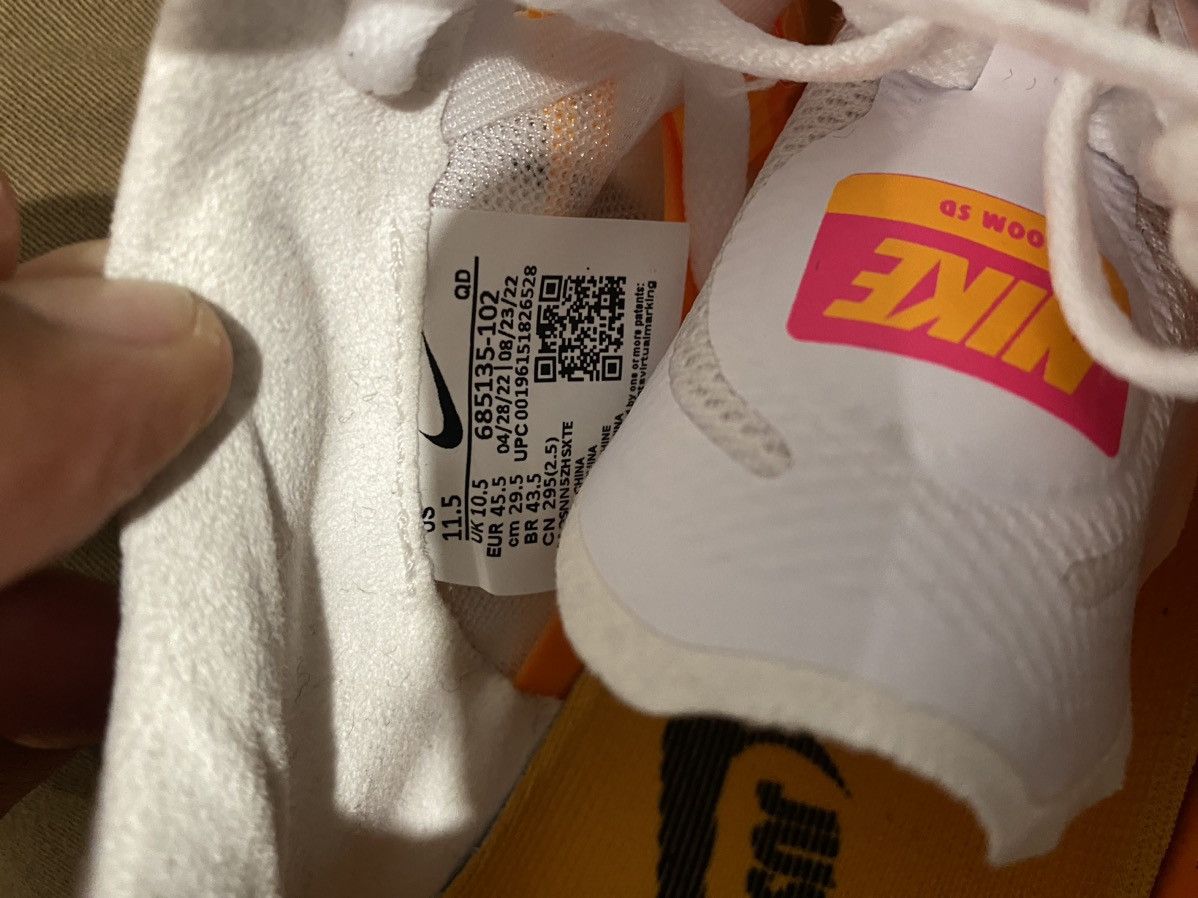 Nike Nike ZOOM SD 4 'WHITE LASER ORANGE' Size 11.5 Size US 11.5 / EU 44-45 - 5 Thumbnail