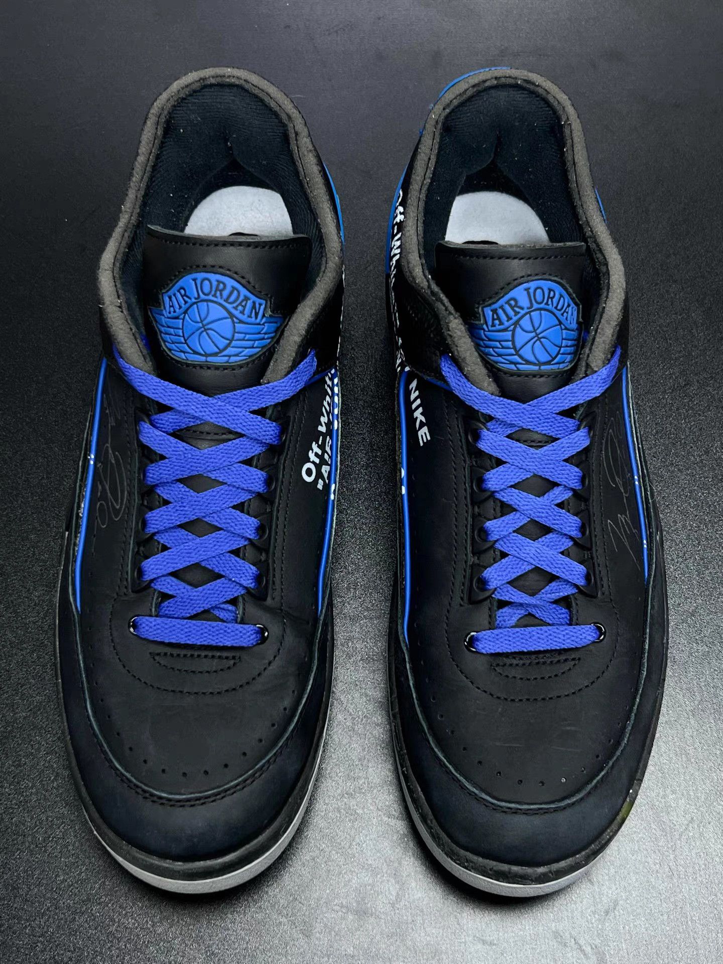 Nike Air Jordan 2 x OFF-WHITE Deconstructed Low Black Blue K15 Size US 12.5 / EU 45-46 - 3 Thumbnail