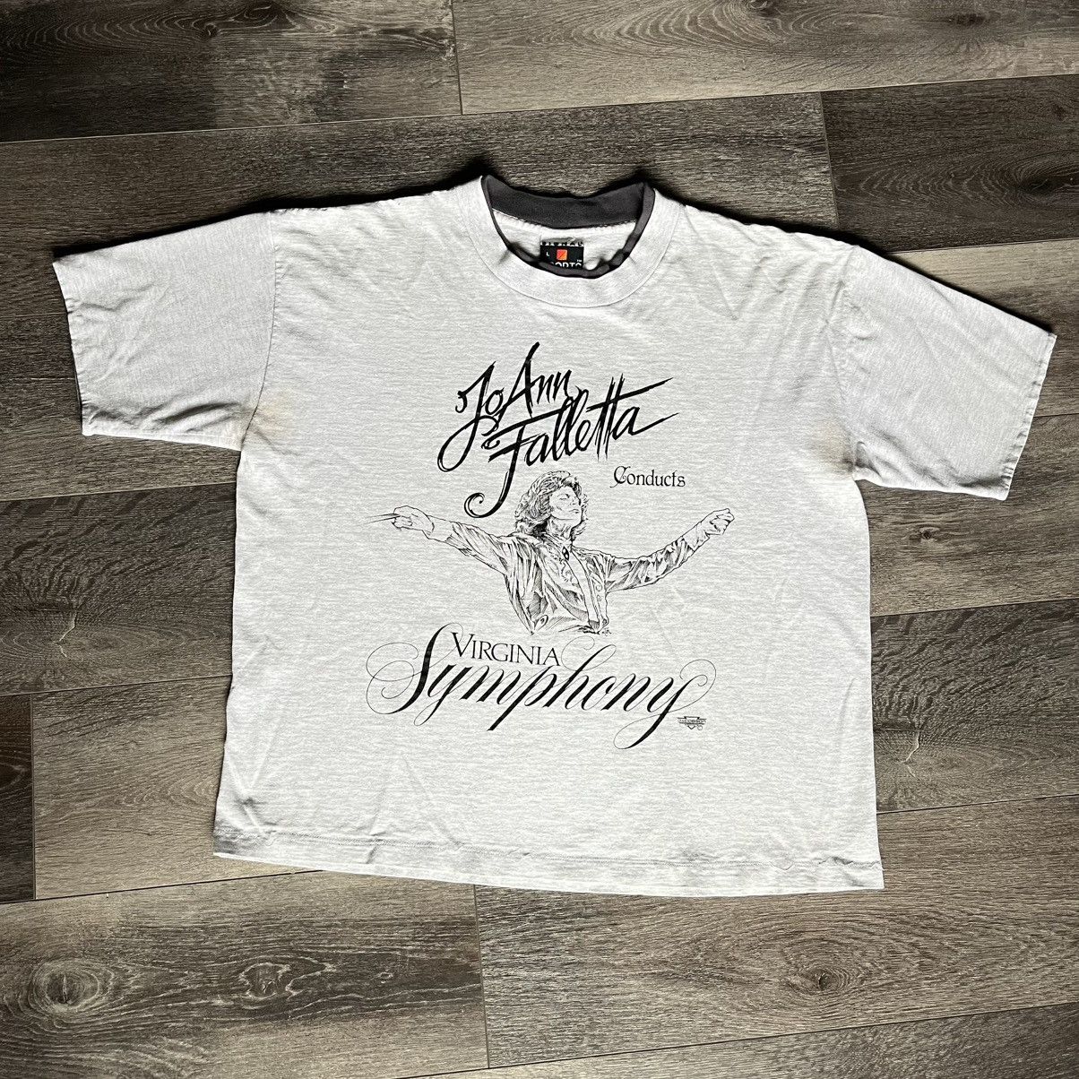 Vintage Vintage 90s JoAnn Falletta Classical Conductor Logo T Shirt Size US S / EU 44-46 / 1 - 1 Thumbnail