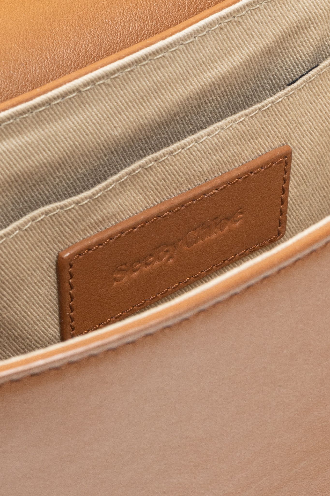 See by Chloe See by Chloe Mara Cement Beige Cutout-Flap Shoulder Bag Size ONE SIZE - 11 Thumbnail