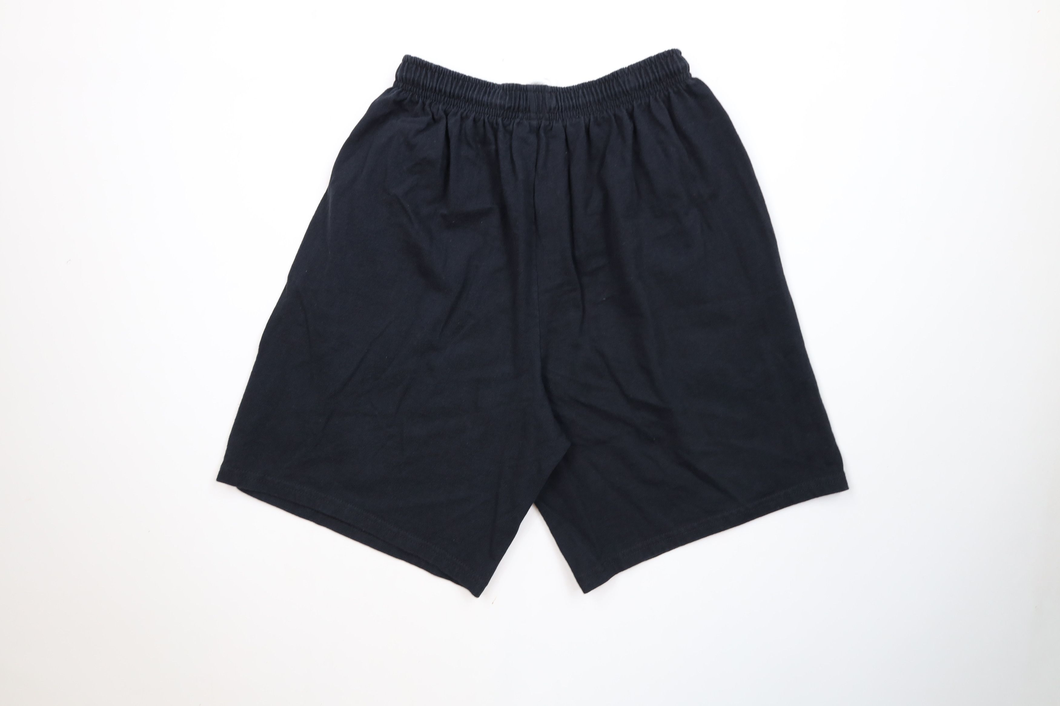 Vintage Vintage 90s Streetwear Blank Cotton Above Knee Shorts Black Size US 30 / EU 46 - 9 Thumbnail