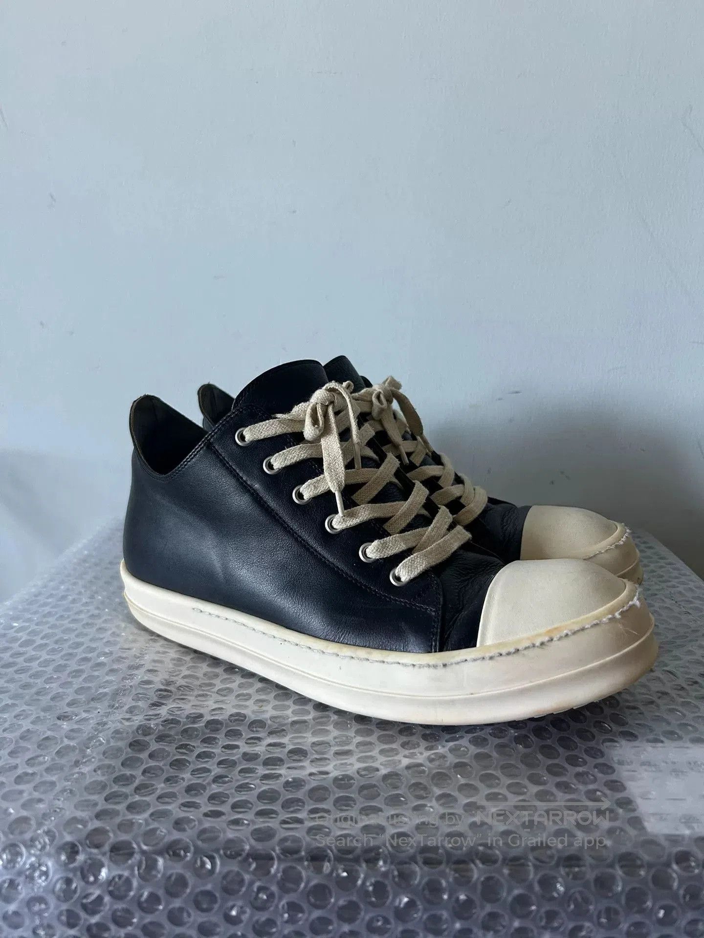 Rick Owens Rick Owens Low-Top Leather Sneakers. Size US 9 / EU 42 - 1 Thumbnail