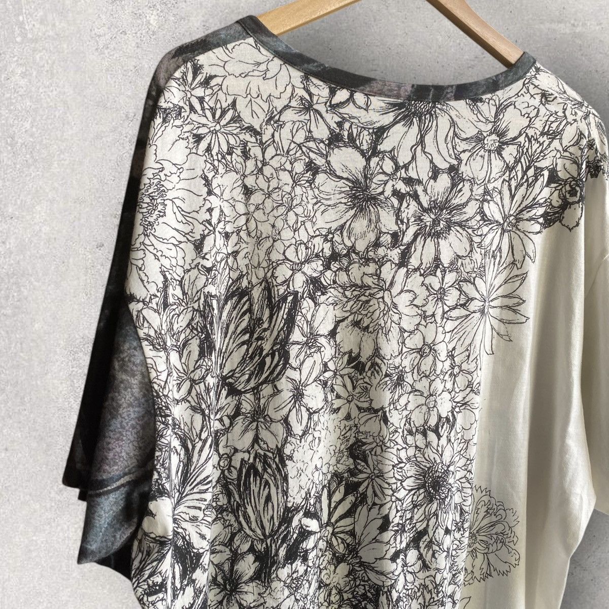 Yohji Yamamoto SS23 Ground Y Rayon Blend Rose Cut And Sew Oversize Tee Size US L / EU 52-54 / 3 - 3 Thumbnail