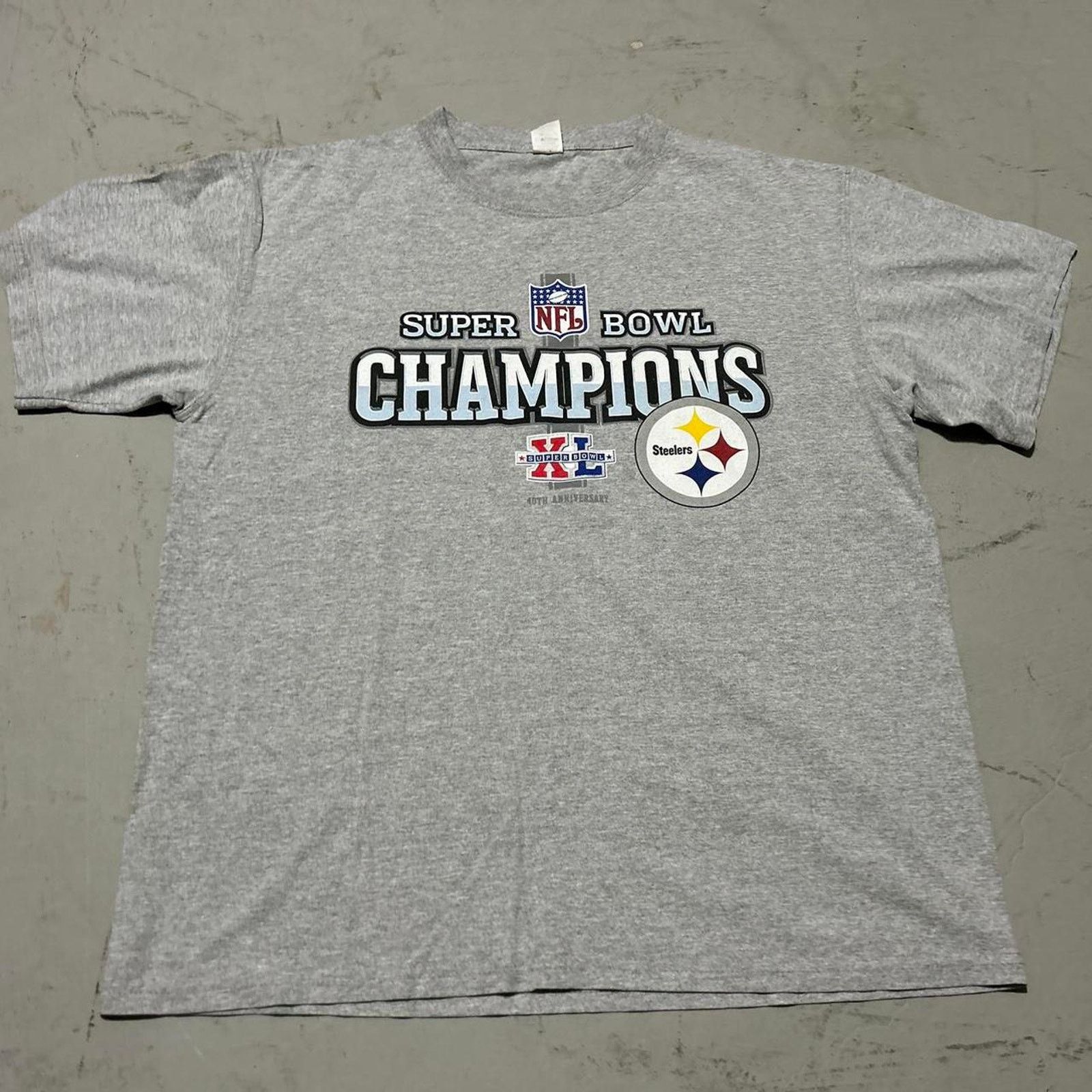 Delta **Pittsburgh Steelers Super Bowl XL 2006 Champions T-Shirt Size US L / EU 52-54 / 3 - 1 Thumbnail