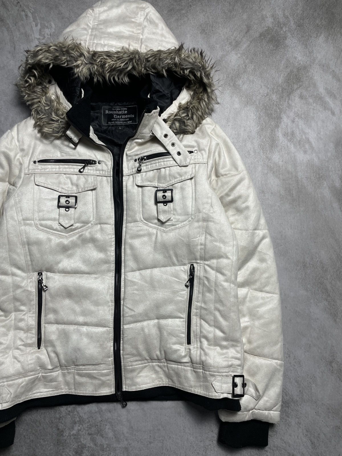 Japanese Brand 2000’s Roushatte - Vkei Style Puffer Fur Jacket Size US L / EU 52-54 / 3 - 7 Thumbnail