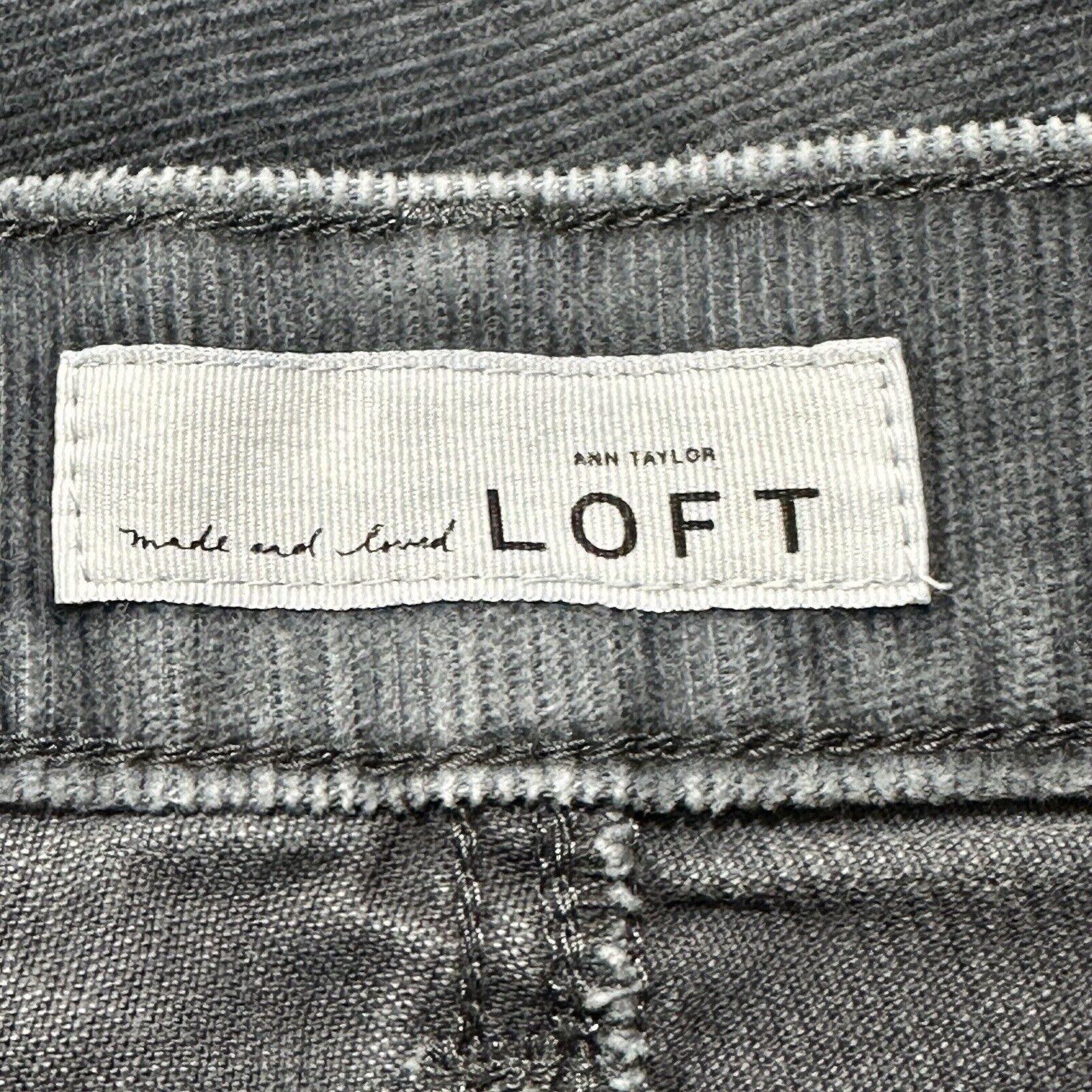 Loft Ann Taylor Loft 4P Modern Skinny Ankle Corduroy Gray Jeans Size 27" / US 4 / IT 40 - 4 Thumbnail