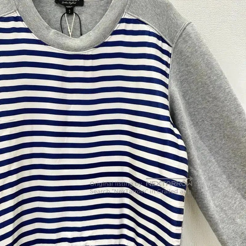 Burberry Burberry Gray Striped Cropped Sweatshirt for Women. Size S / US 4 / IT 40 - 3 Thumbnail