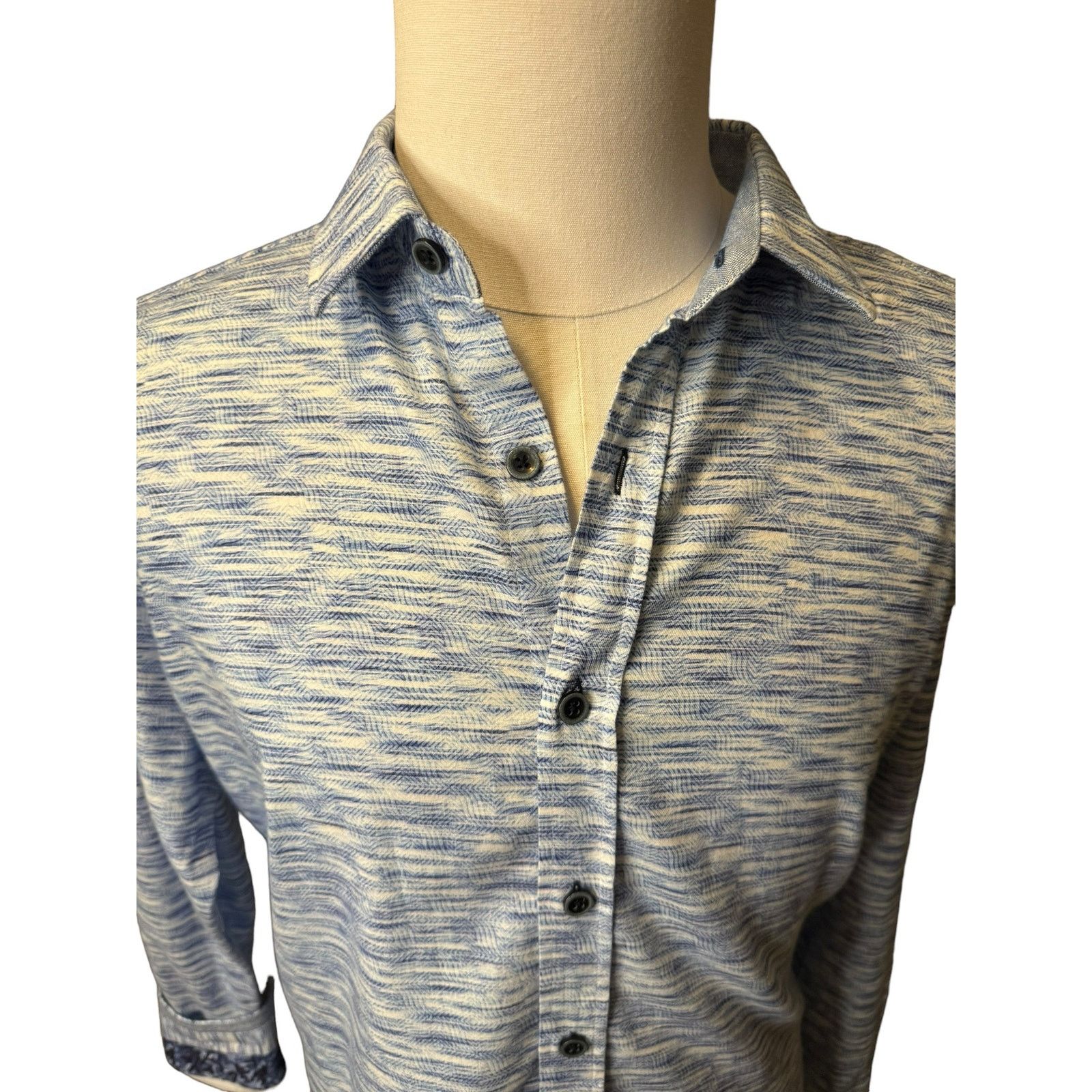 Robert Graham Robert Graham Flip Cuff Button Up Shirt Blue Men’s Large Size US L / EU 52-54 / 3 - 2 Thumbnail