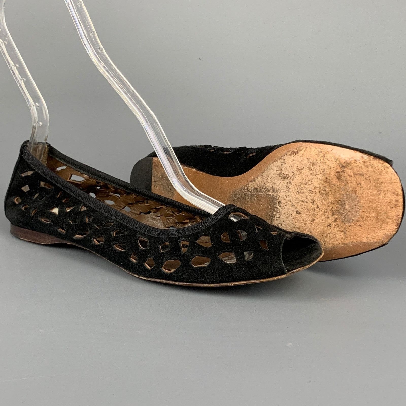 Marni MARNI Size 6 Black Cut Out Suede Flats Size US 6 / IT 36 - 3 Thumbnail