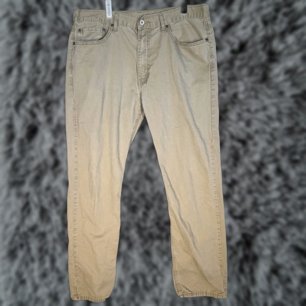 Levi's Levi's 505 Jeans Beige 38 X 34 Regular Straight Mid-Rise Denim Mens Size US 38 / EU 54 - 1 Thumbnail
