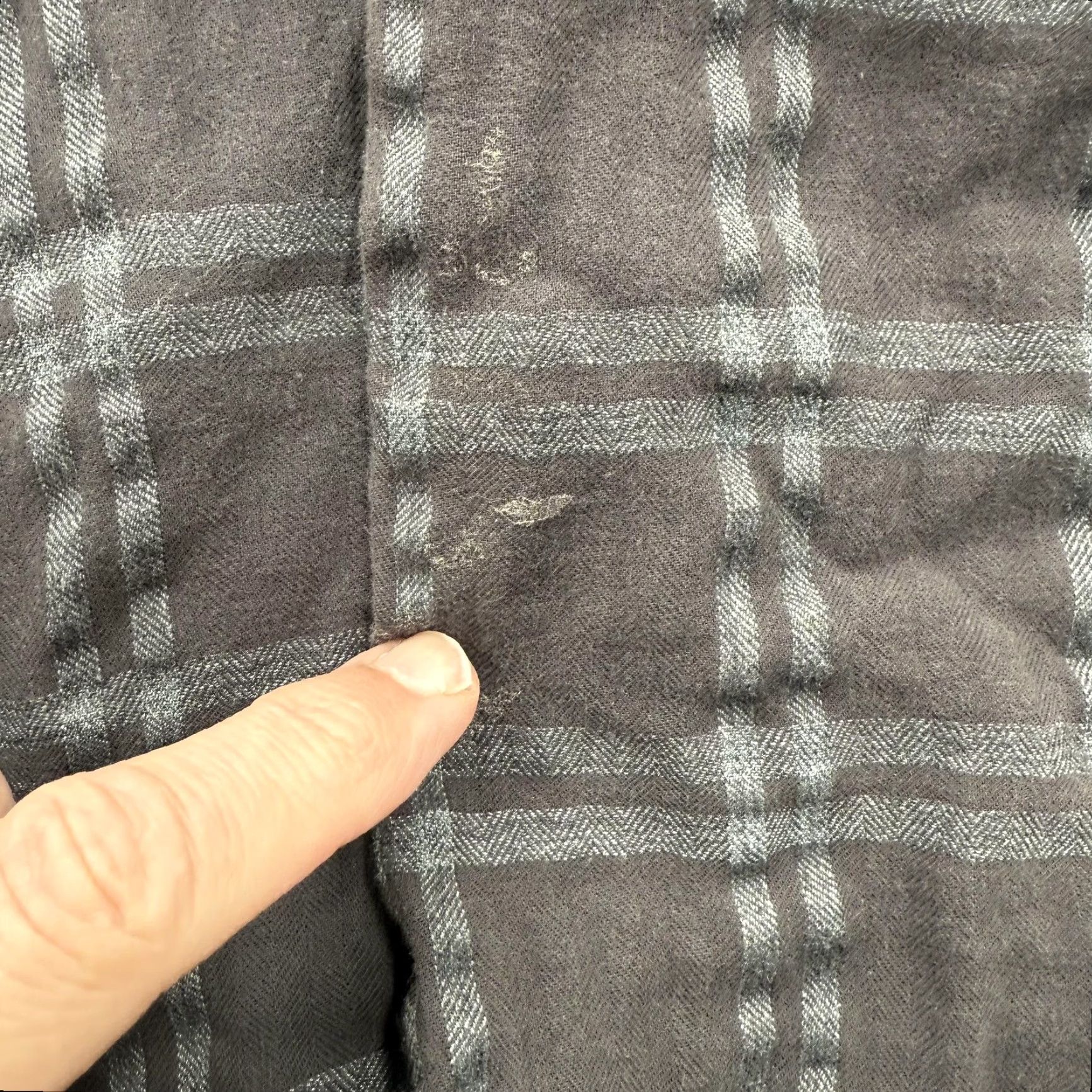 Allsaints AllSaints Shirt Mens M Gray Plaid Cotton Blend Peoria LS Shacket Casual Lightweight Size US M / EU 48-50 / 2 - 4 Thumbnail