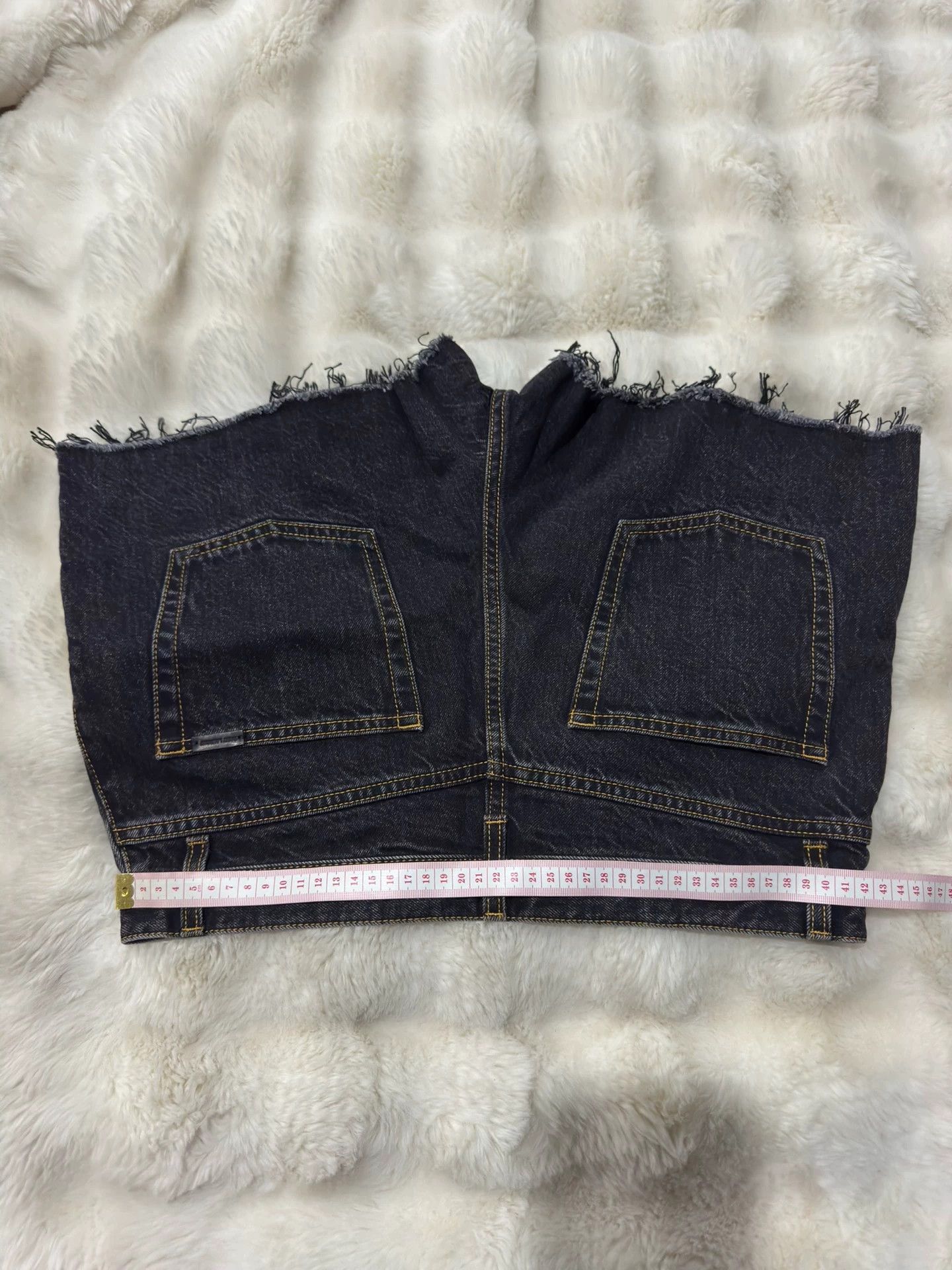 Saint Laurent Paris Saint Laurent brand new distressed denim shorts with tassels Size 31" - 3 Thumbnail