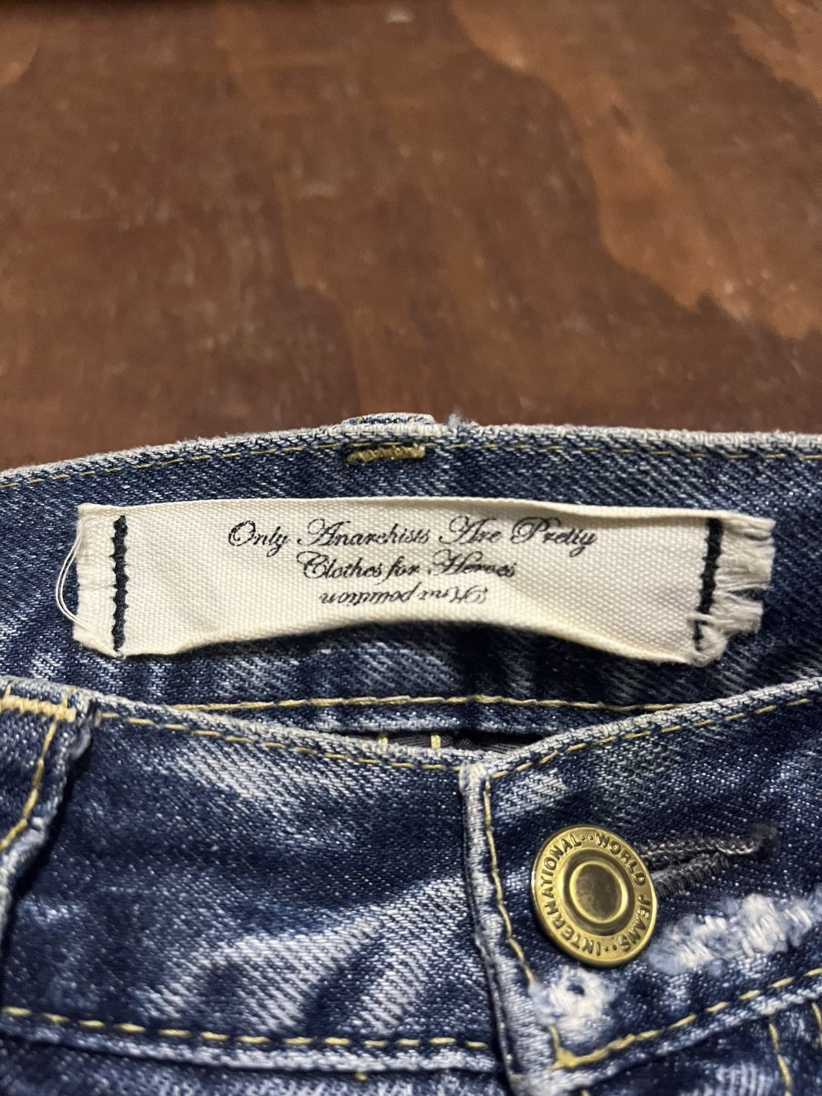 Japanese Brand Y2k only anarchist are pretty faded mud wash distressed Size 29" - 4 Thumbnail