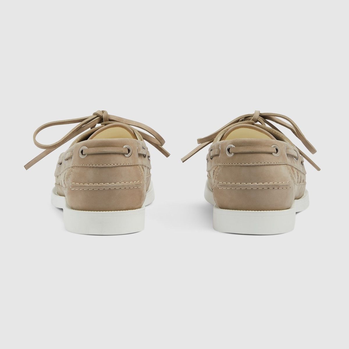 Gucci o1loc1c0625 Original GG Lace-Up Loafers in Beige Size US 9.5 / EU 42-43 - 4 Thumbnail