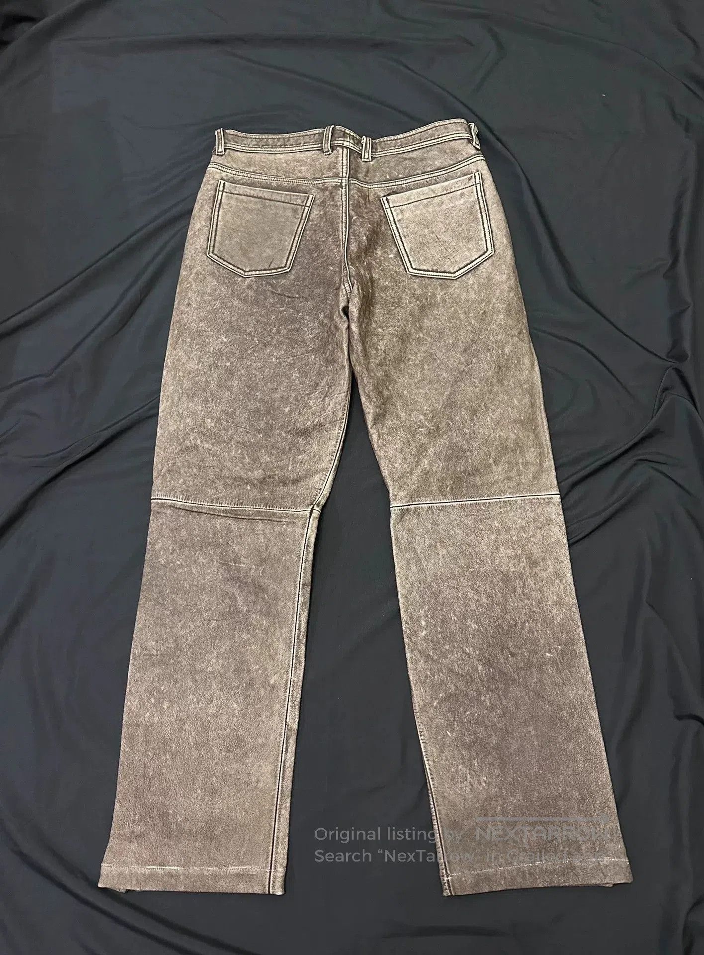 Vintage vintage japanese leather pants with unique finish. Size US 34 / EU 50 - 5 Thumbnail