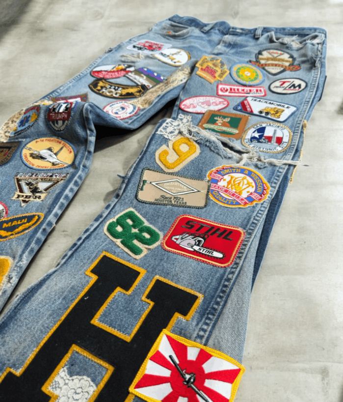 Japanese Brand Y2K Gothic Embroidered Jeans Size US 32 / EU 48 - 7 Thumbnail