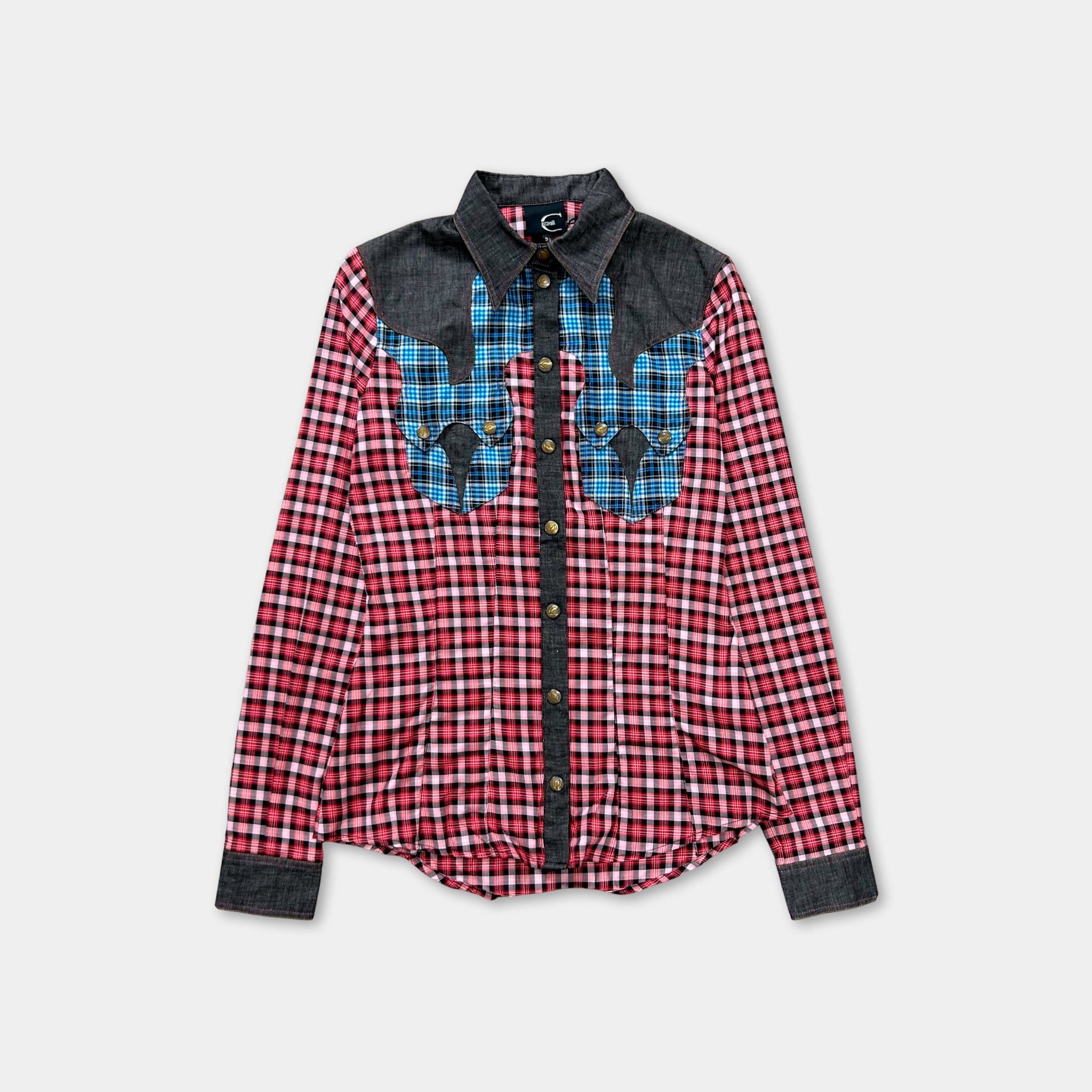 Just Cavalli Just Cavalli Western Checkered Multicolor Shirt Size US S / EU 44-46 / 1 - 1 Thumbnail