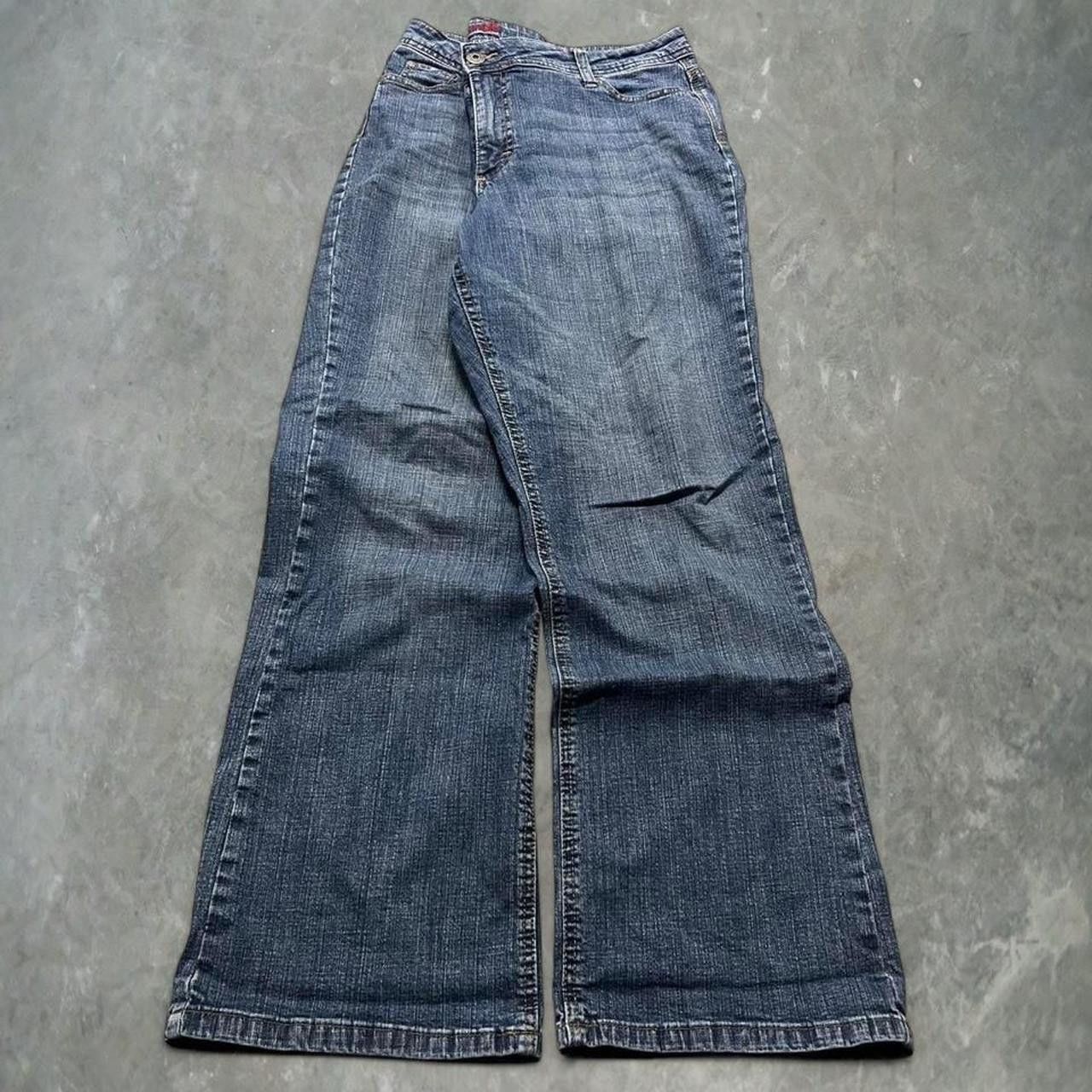 Vintage Crazy Vintage Y2K/2000s Wide Leg Blue Dark Wash Denim Jeans Size US 36 / EU 52 - 3 Thumbnail