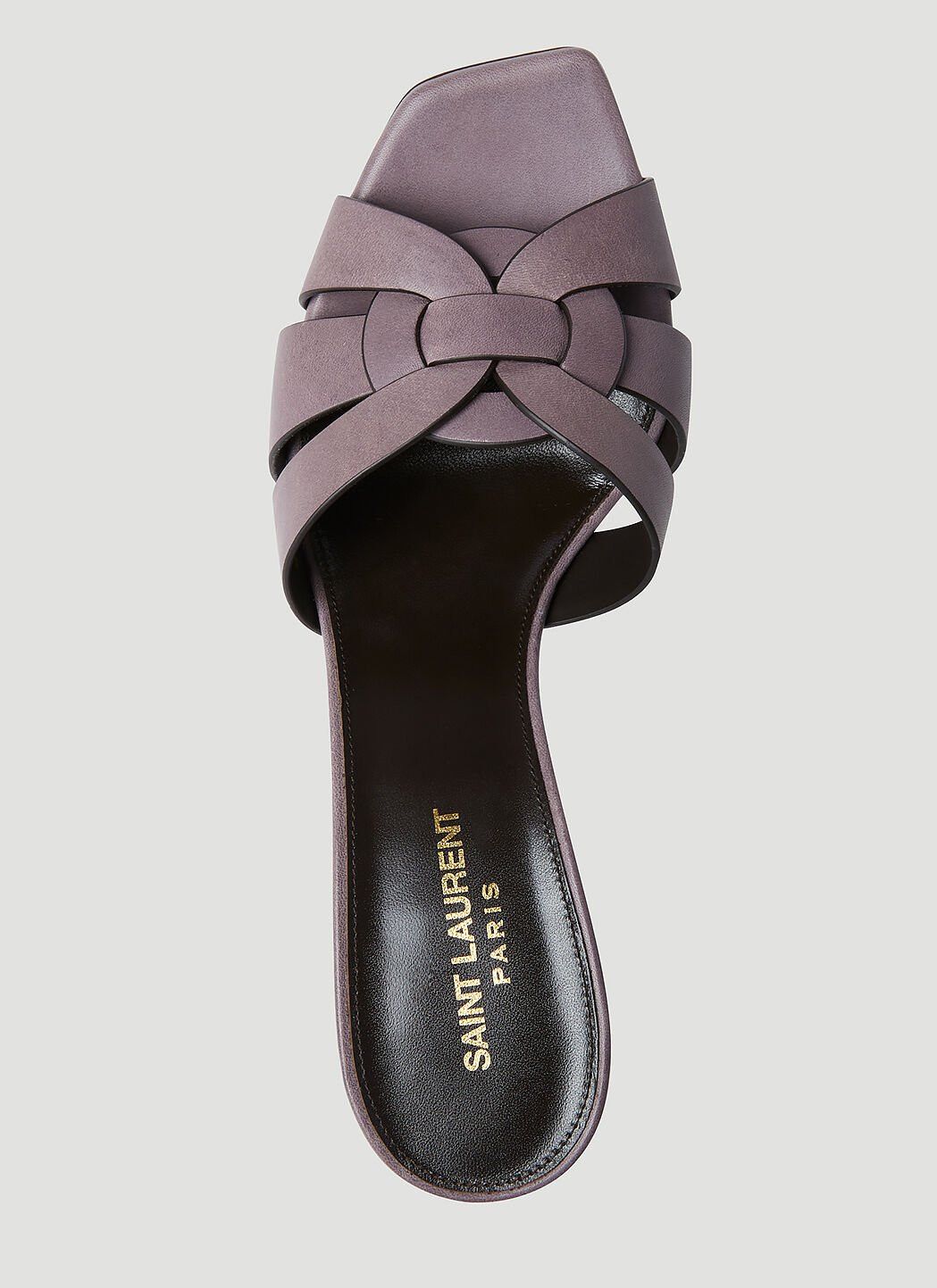 Saint Laurent Paris o1s1wg111024 Tribute Mules in Smooth Leather in Purple Size US 7 / IT 37 - 6 Thumbnail