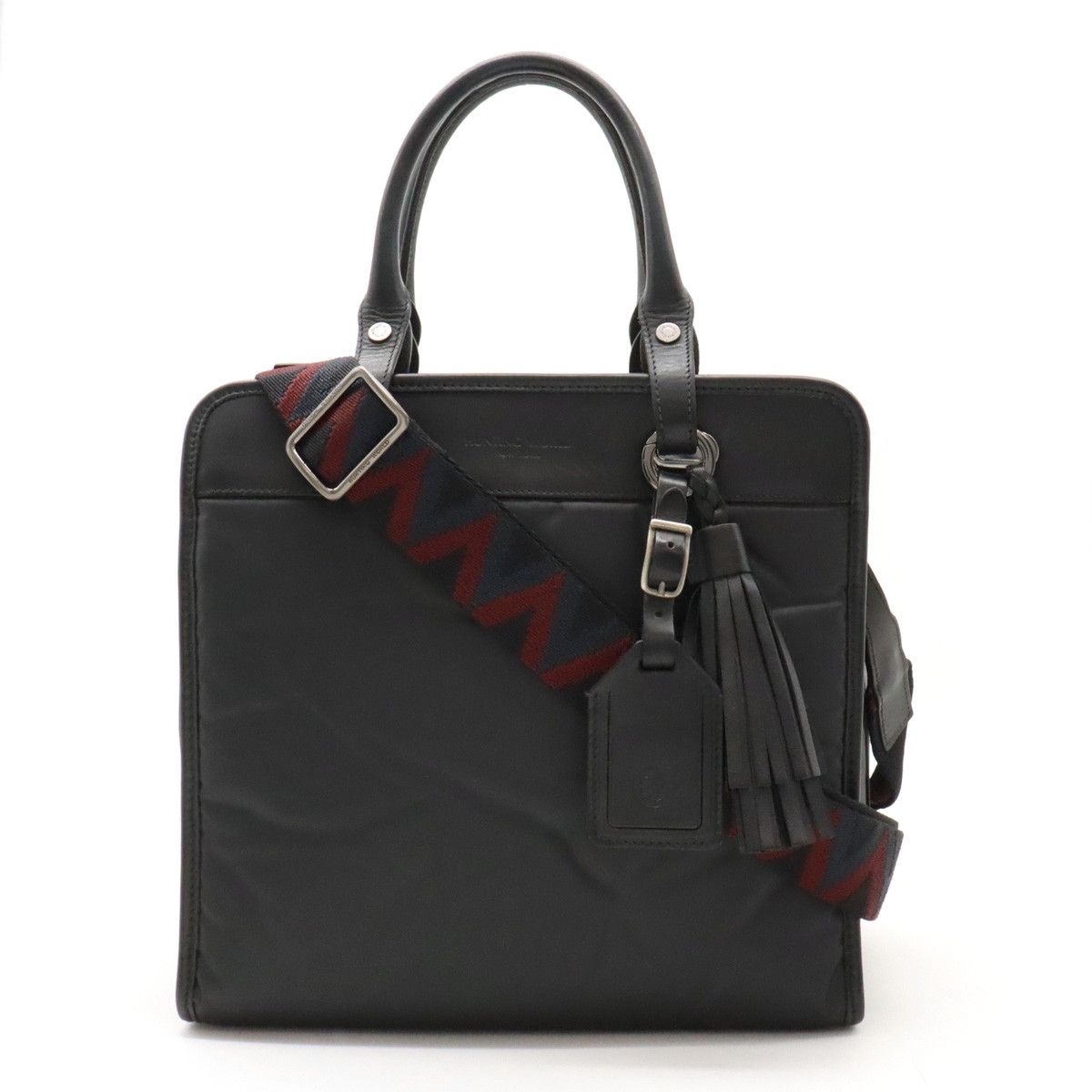 Other Other HUNTING WORLD 2WAY Handbag Shoulder Bag Nylon/Leather Black Canvas Crossbody Bag in Great Condition Size ONE SIZE - 1 Thumbnail