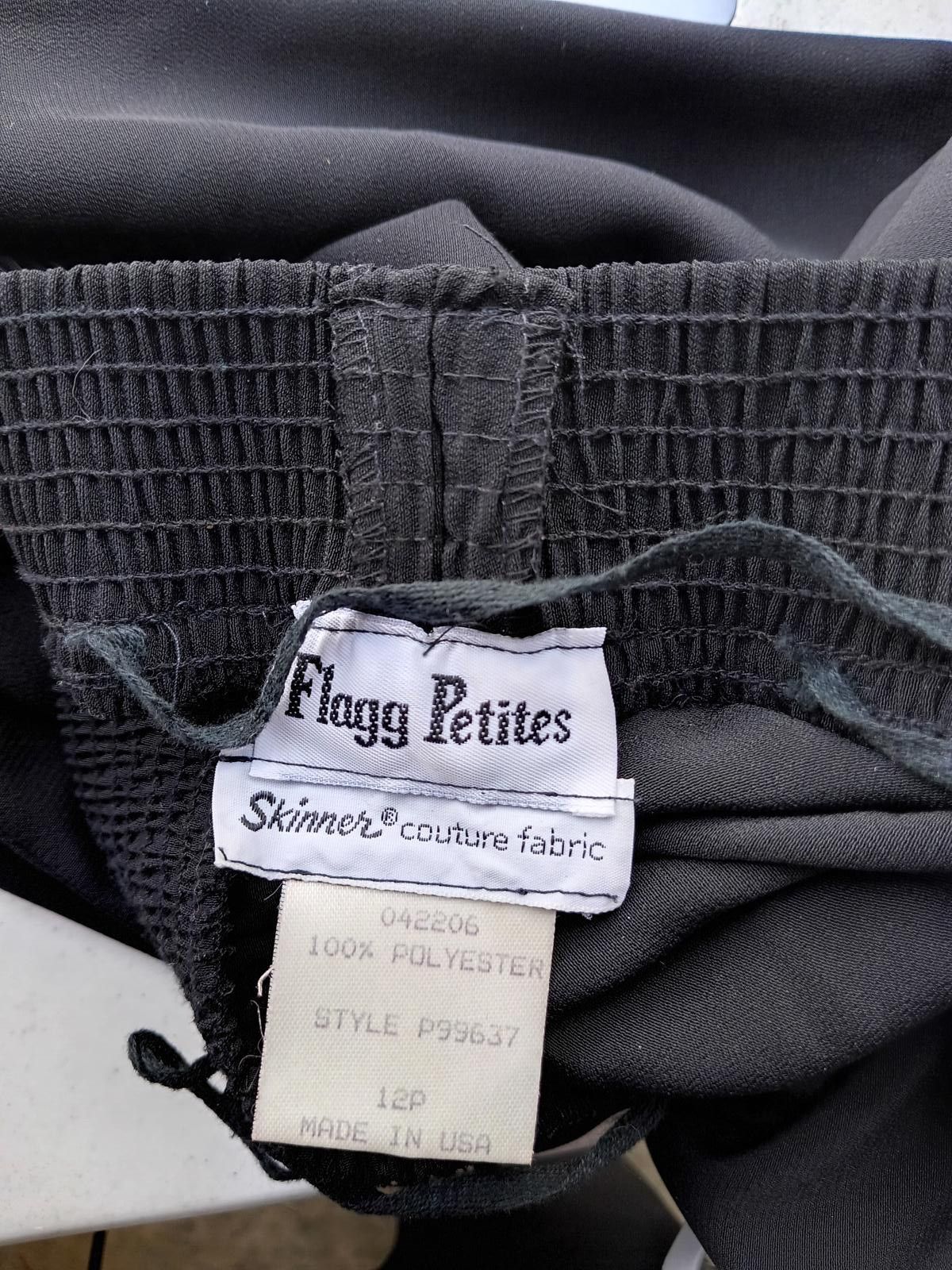 Designer Flagg Petites Women's Black Pant Size 34" / US 12 / IT 48 - 3 Thumbnail