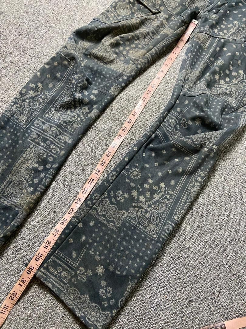 Japanese Brand Fieldcore Cargo Pants with Bandana Pattern (198) Size US 32 / EU 48 - 8 Thumbnail