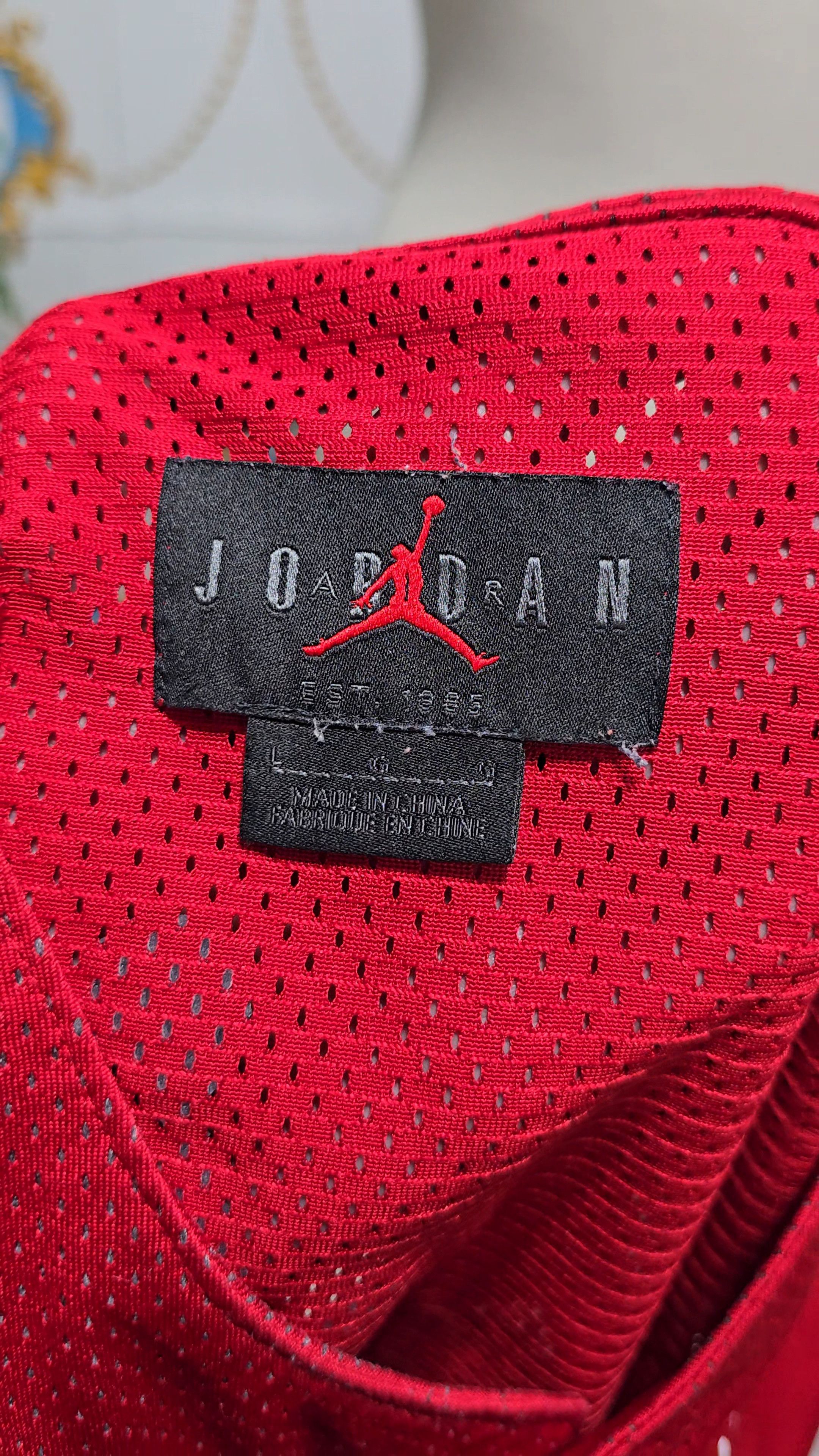 Jordan Brand Nike Jordan Jumpman mesh baseball jersey in red. Size US L / EU 52-54 / 3 - 12 Thumbnail