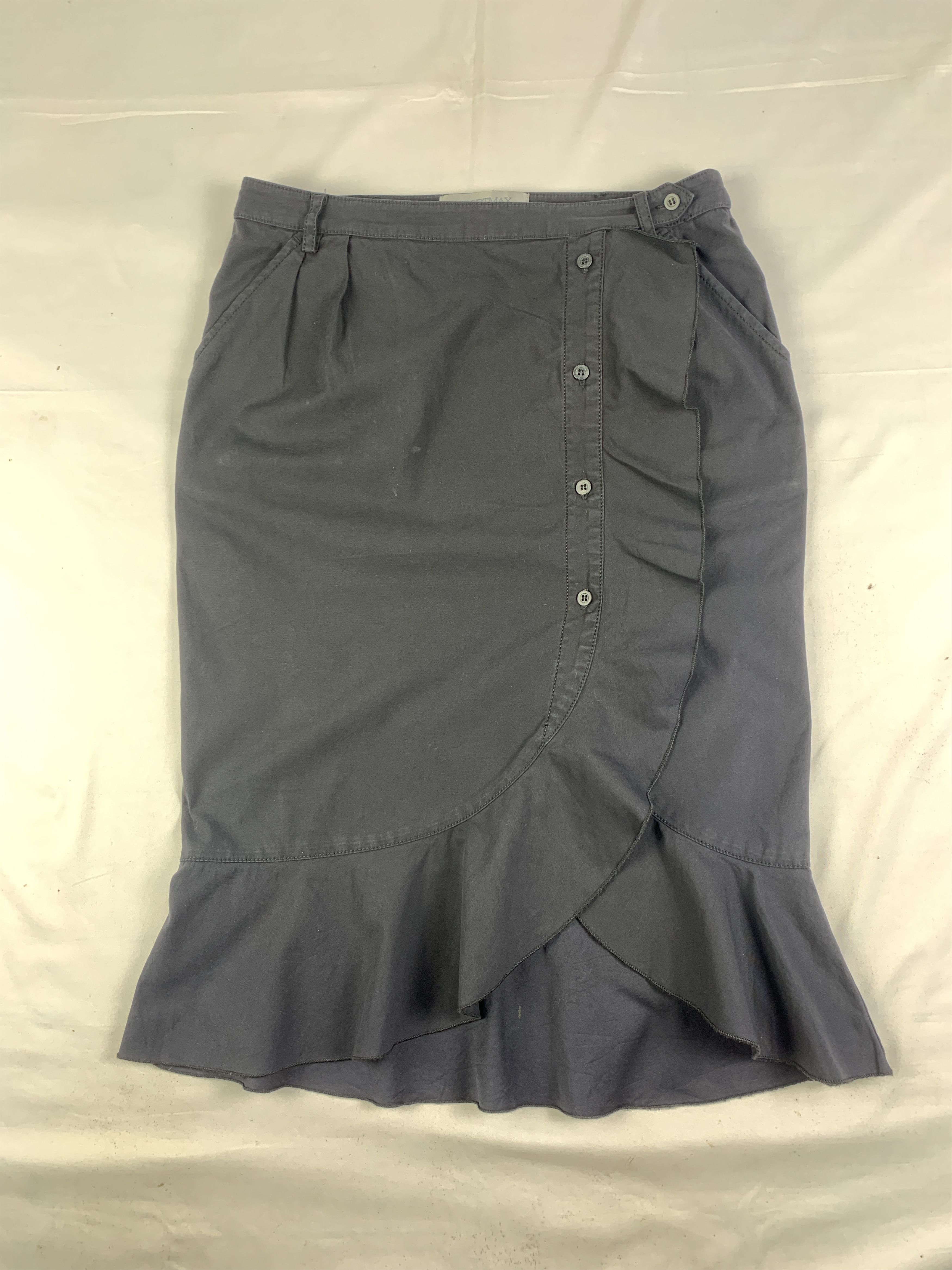 Sportmax 2000s SPORTMAX Asymmetrical Ruffle Wrapped Skirt (29) Size 29" - 1 Thumbnail