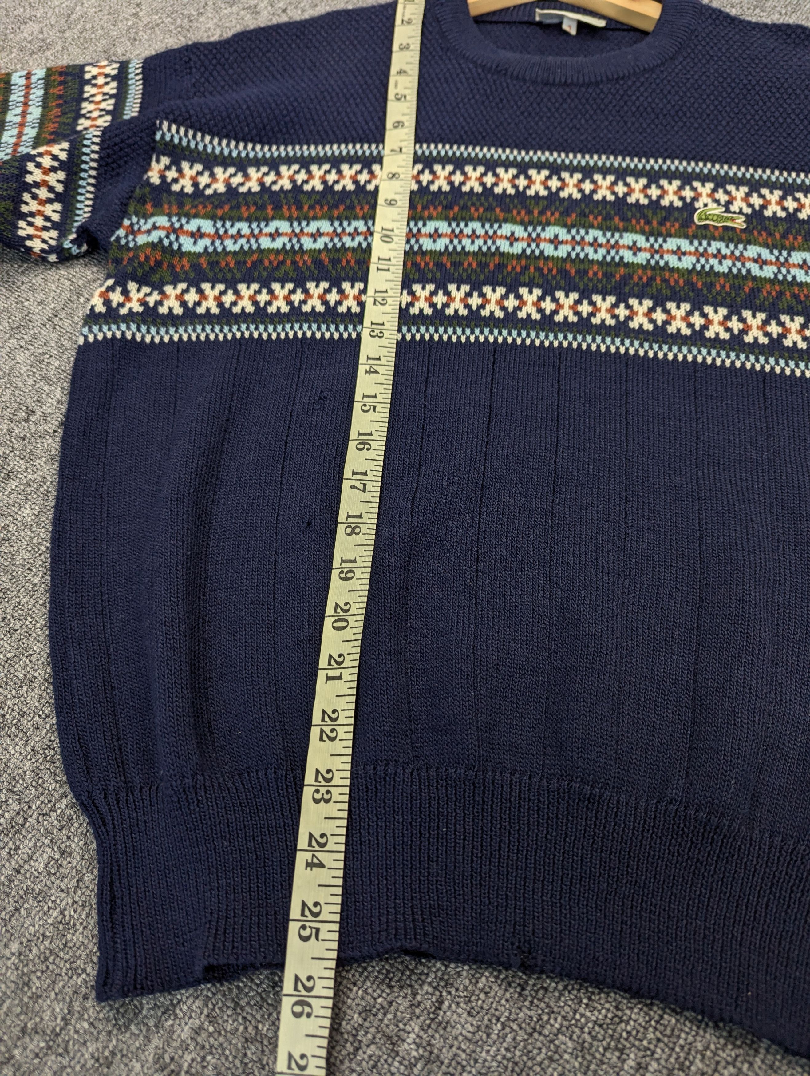 Lacoste Vintage Lacoste Patterned Knitted Jumper Crewneck Size US M / EU 48-50 / 2 - 17 Thumbnail