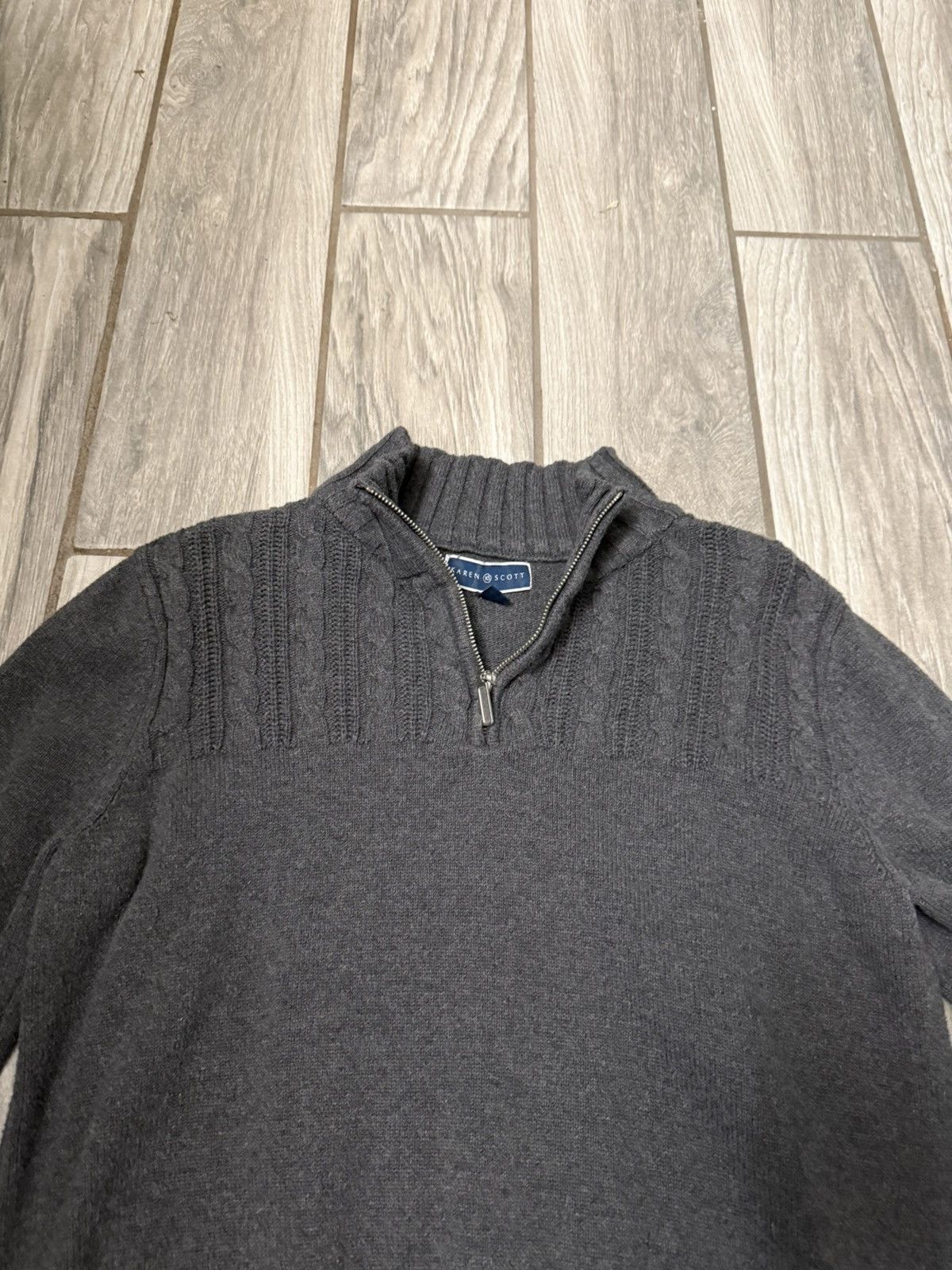 Other Karen Scott Women’s Grey 1/4 Zip Pullover Size XL / US 12-14 / IT 48-50 - 2 Thumbnail