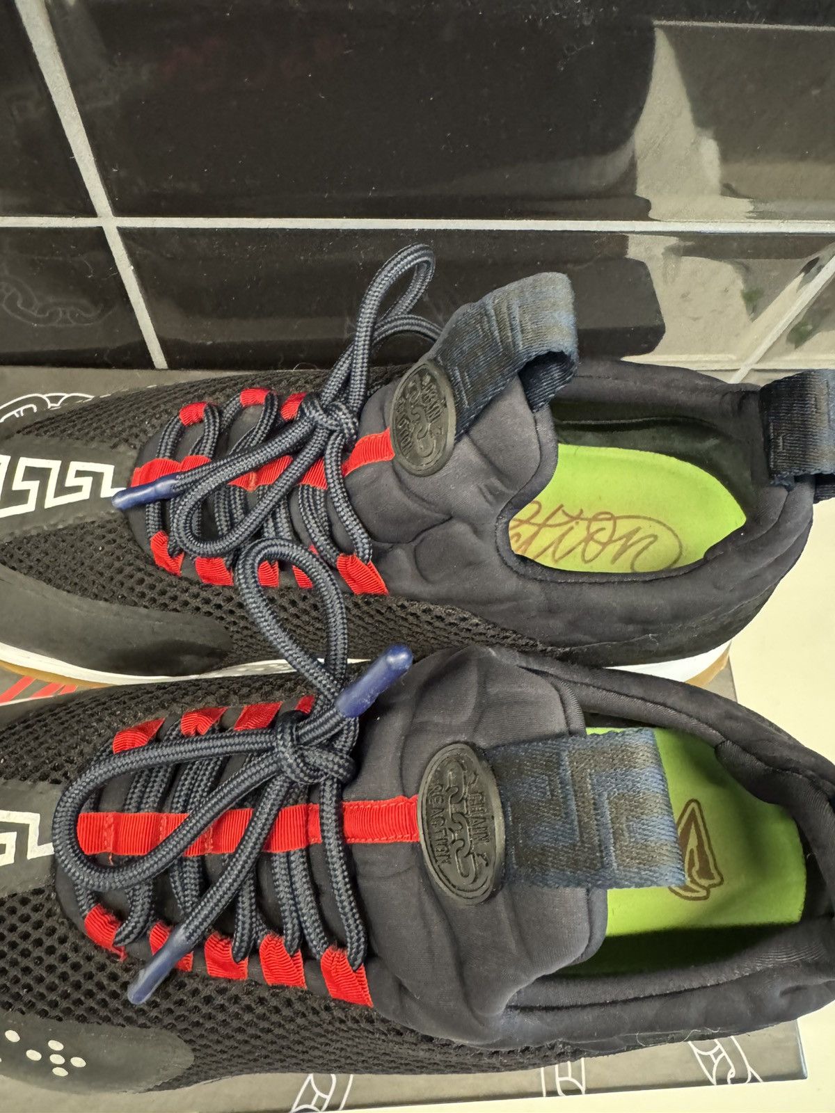 Versace Versace Cross Chainer Sneakers – Black/Red size 13 Size US 13 / EU 46 - 3 Thumbnail