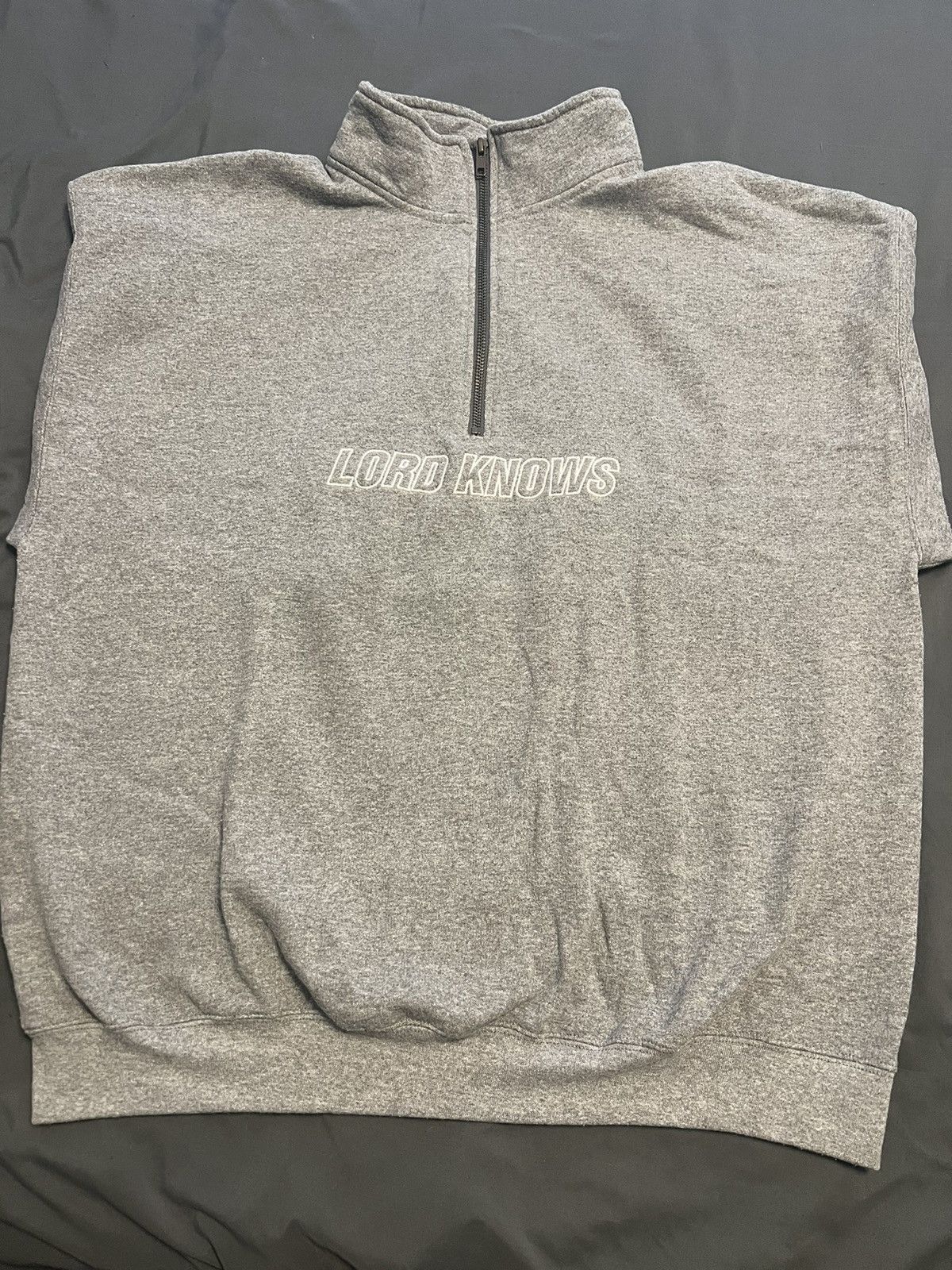 Lxrdknows Lord (LXRD) Knows Gray embroidered quarter zip. Size US XL / EU 56 / 4 - 1 Preview