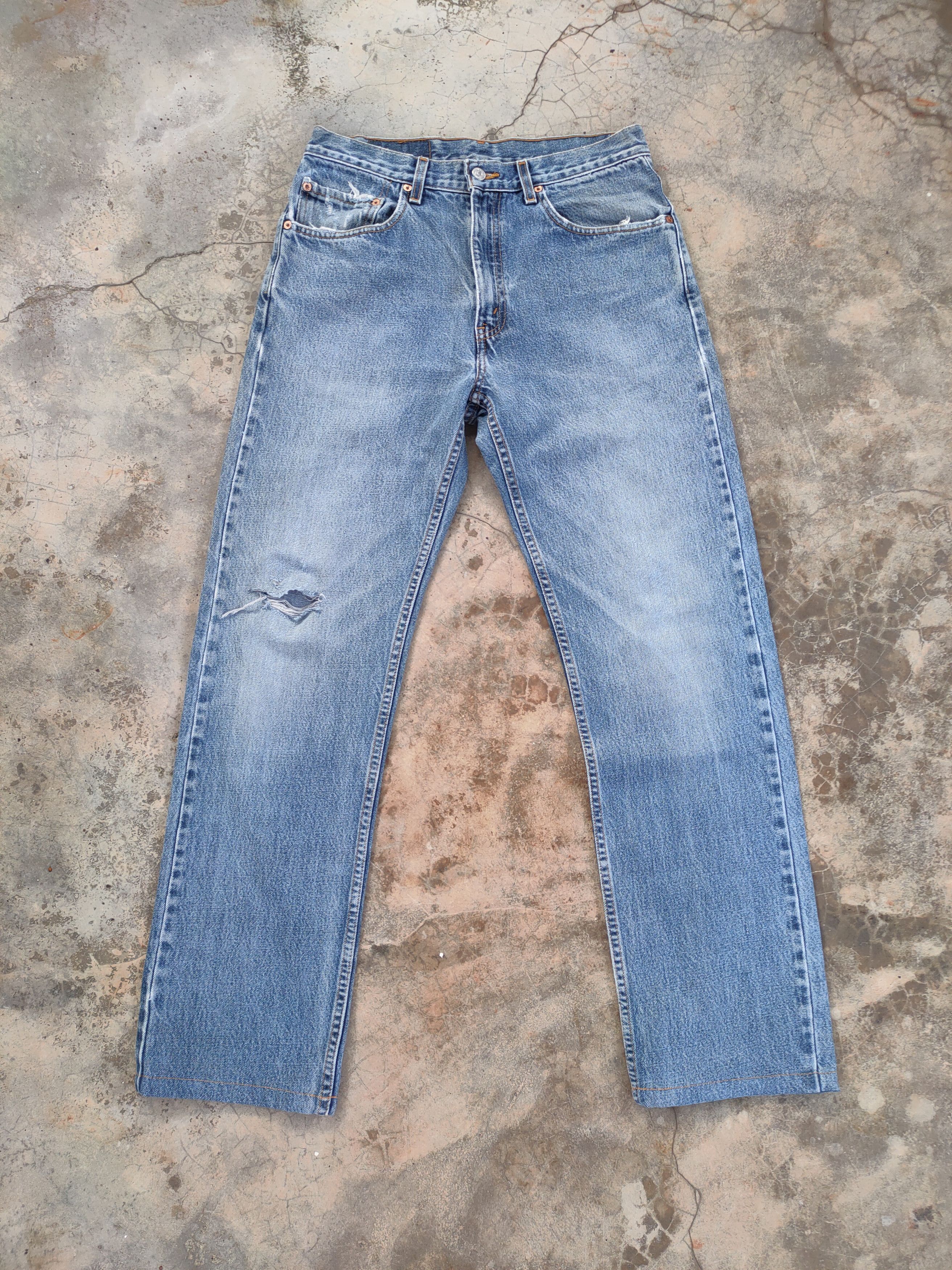 Levi's Vintage Clothing W32 LEVI'S 505 FADED DISTRESSED DENIM JEAN PANTS Size US 32 / EU 48 - 14 Thumbnail