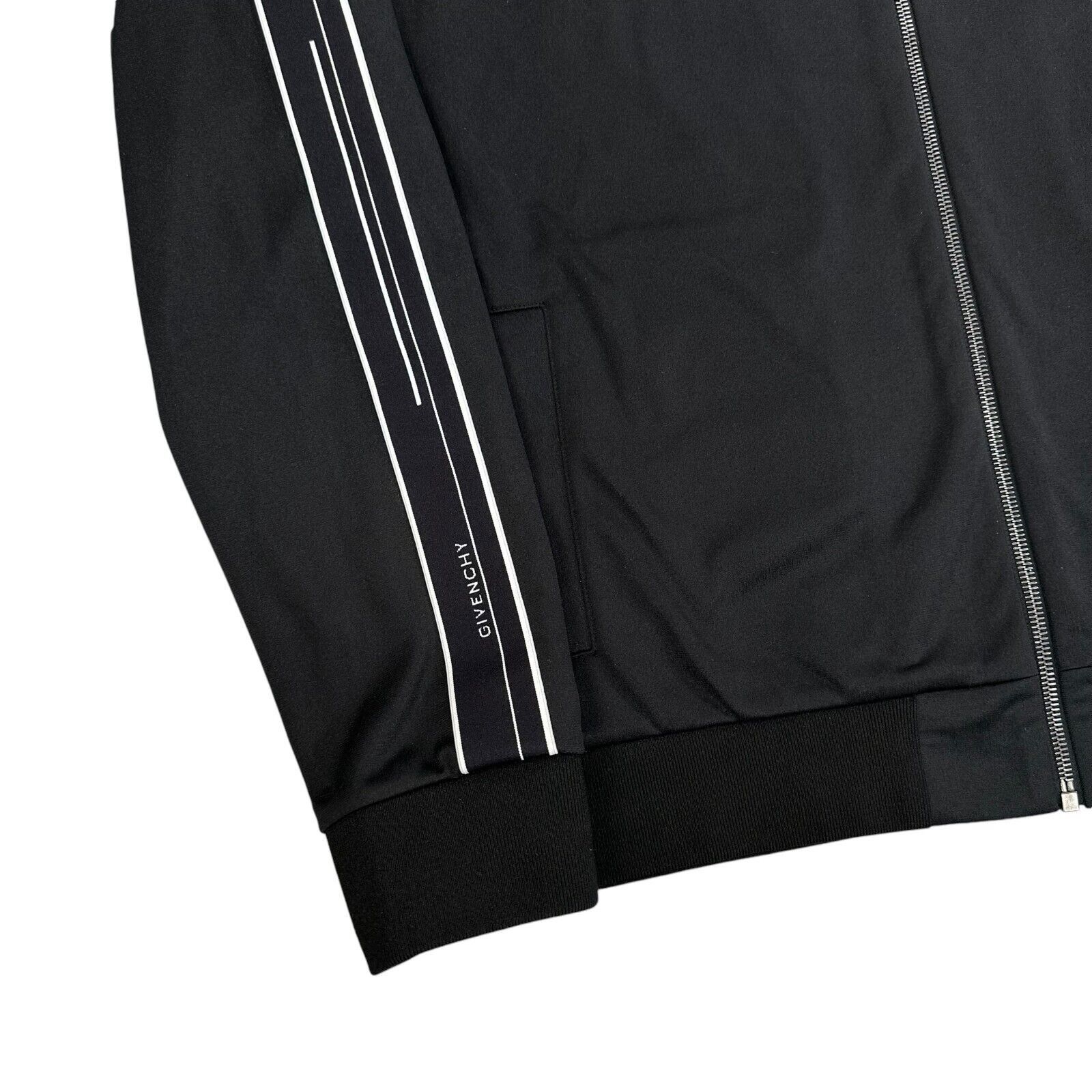Givenchy Givenchy Size XL Black Track Jacket Taped Subtle Sleeve Logo Size US XL / EU 56 / 4 - 7 Thumbnail