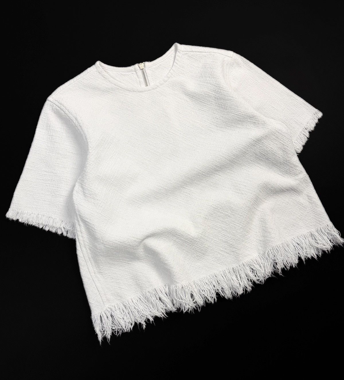 Alexander Wang Alexander Wang Archive Frayed Burlap Crop Top Designer Rare Size S / US 4 / IT 40 - 3 Thumbnail