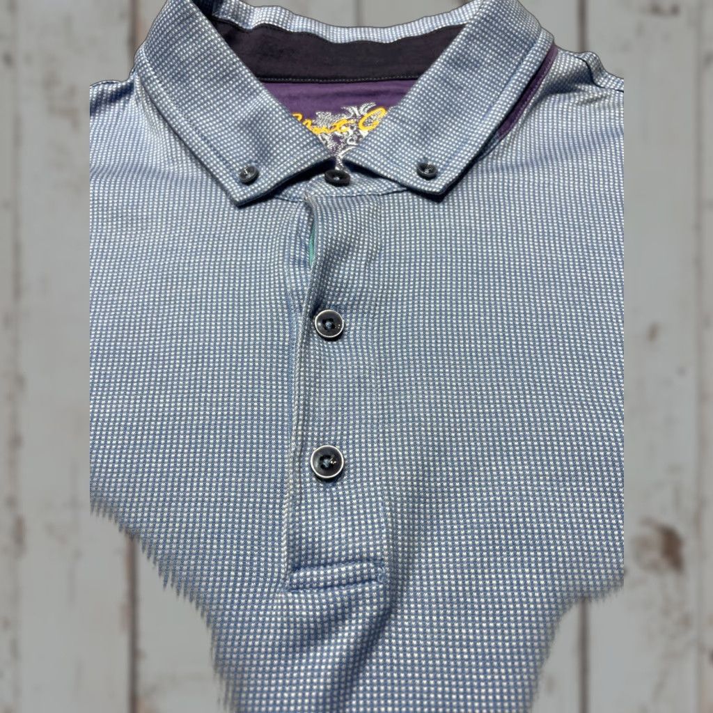Robert Graham Robert Graham Golf Polo Shirt Men's Short Sleeve Cotton Size 2XL Blue Casual Size US XXL / EU 58 / 5 - 1 Thumbnail